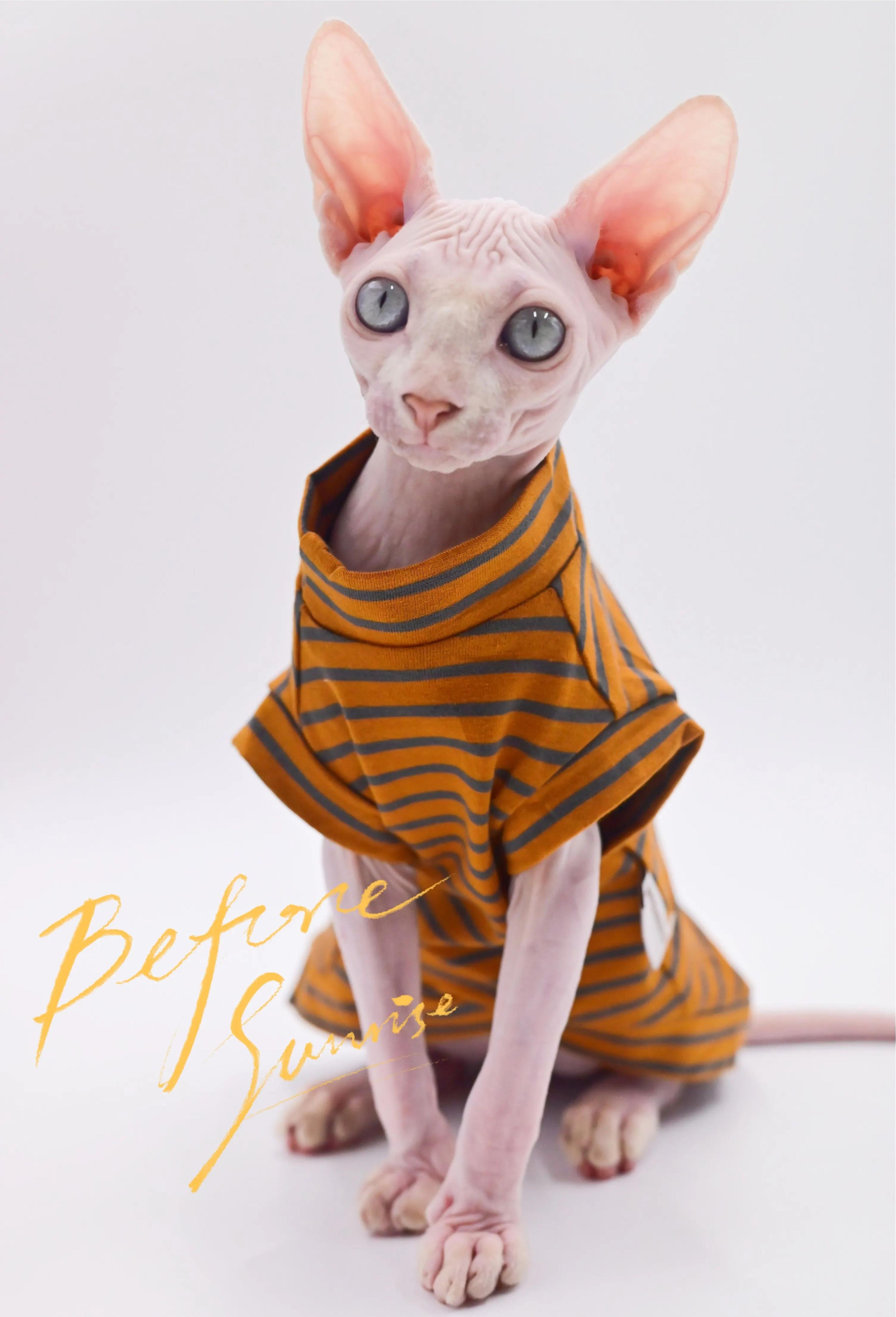 Soft Cotton Sphynx Cat Clothes Summer Vest 5