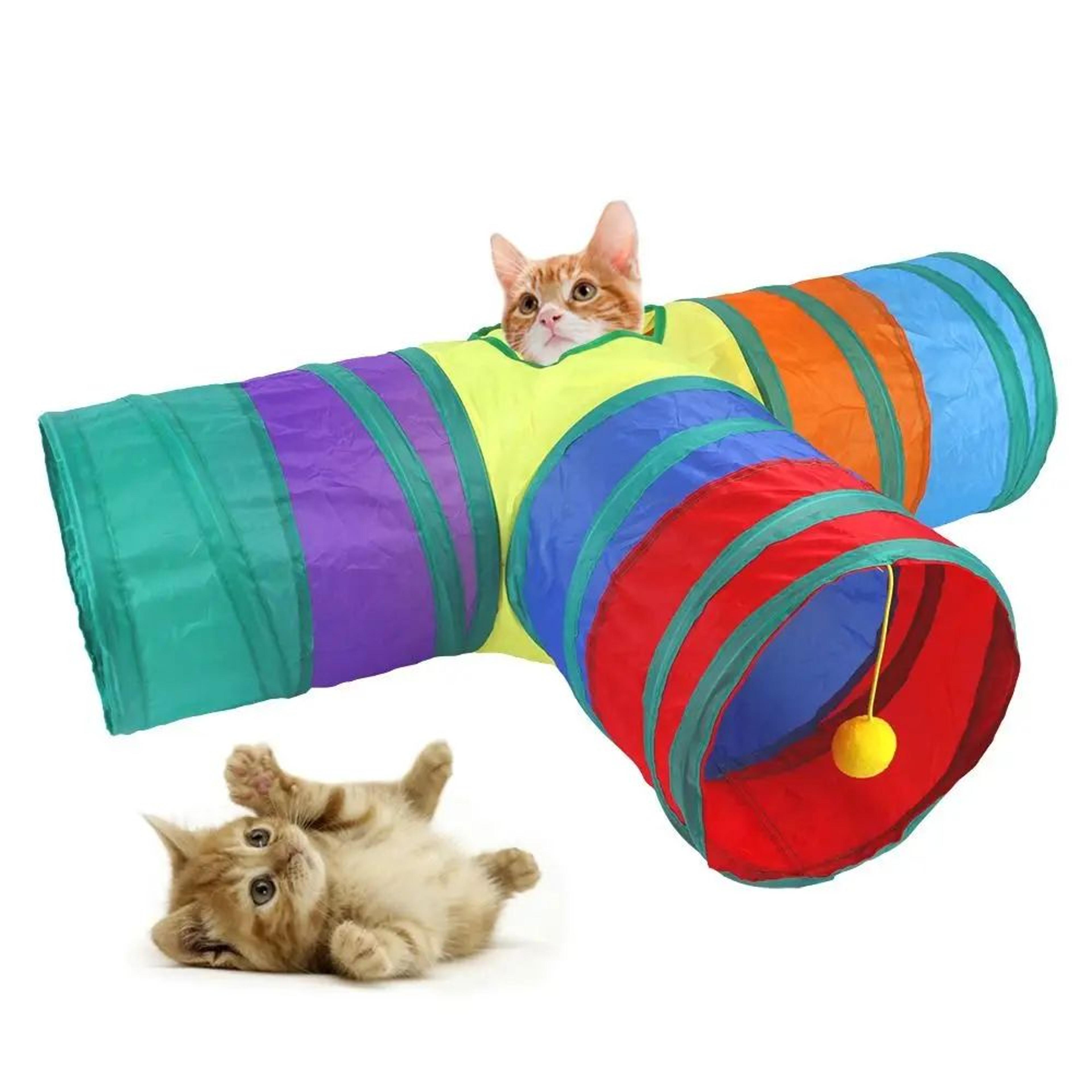 Foldable Interactive Cat Tunnel Toy  Portable Cat Tunnel For Indoor Play  Exercise 2