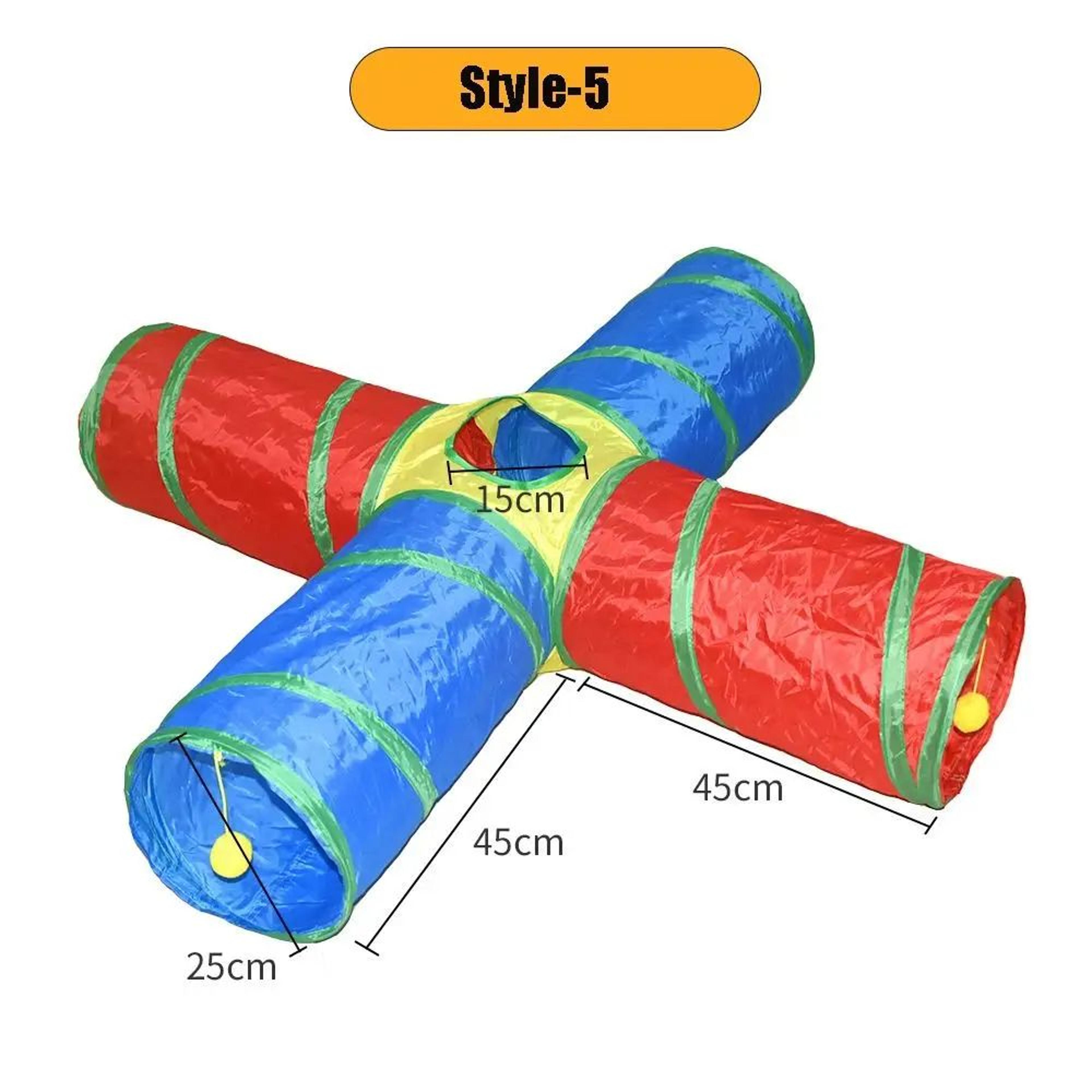 Foldable Interactive Cat Tunnel Toy  Portable Cat Tunnel For Indoor Play  Exercise 10