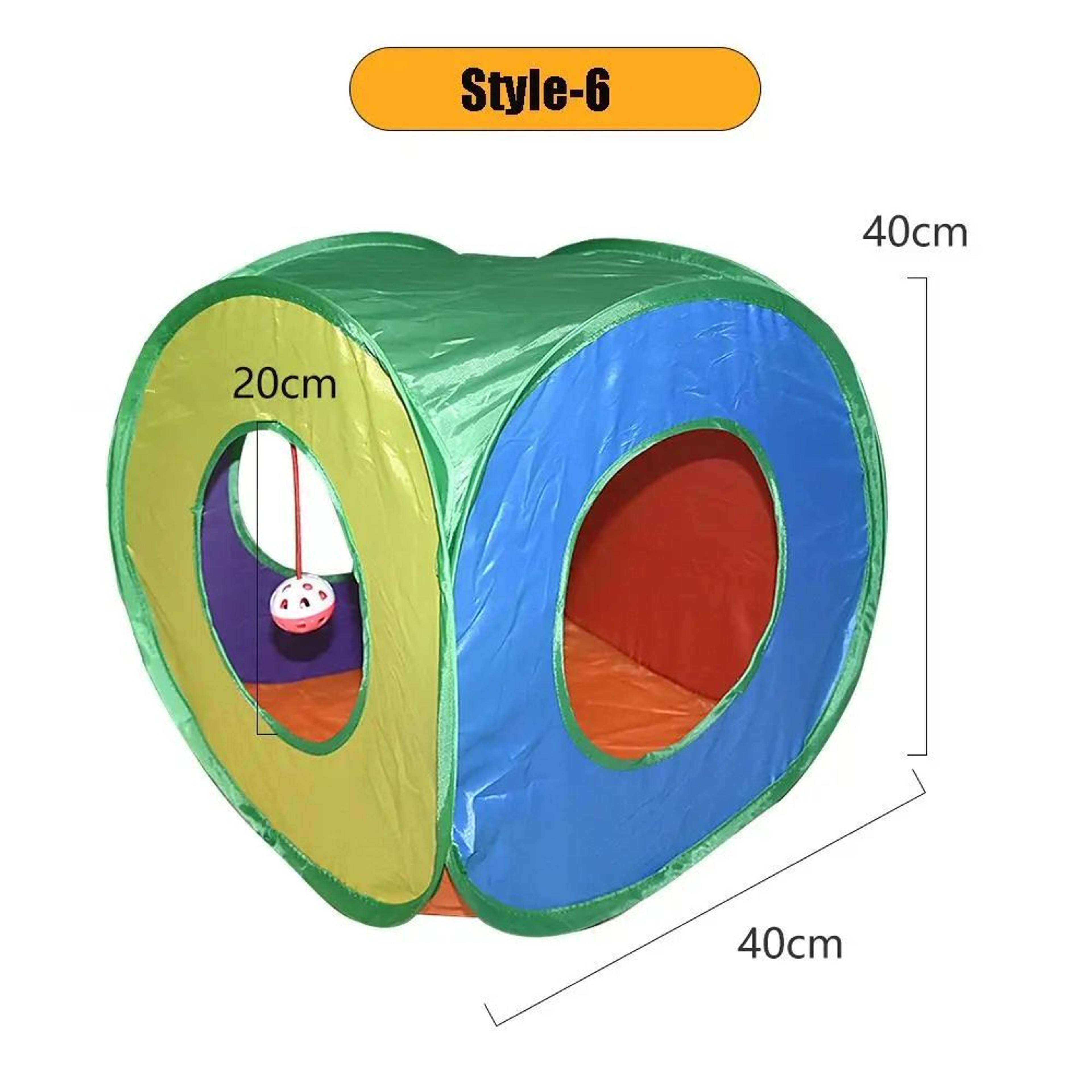 Foldable Interactive Cat Tunnel Toy  Portable Cat Tunnel For Indoor Play  Exercise 11