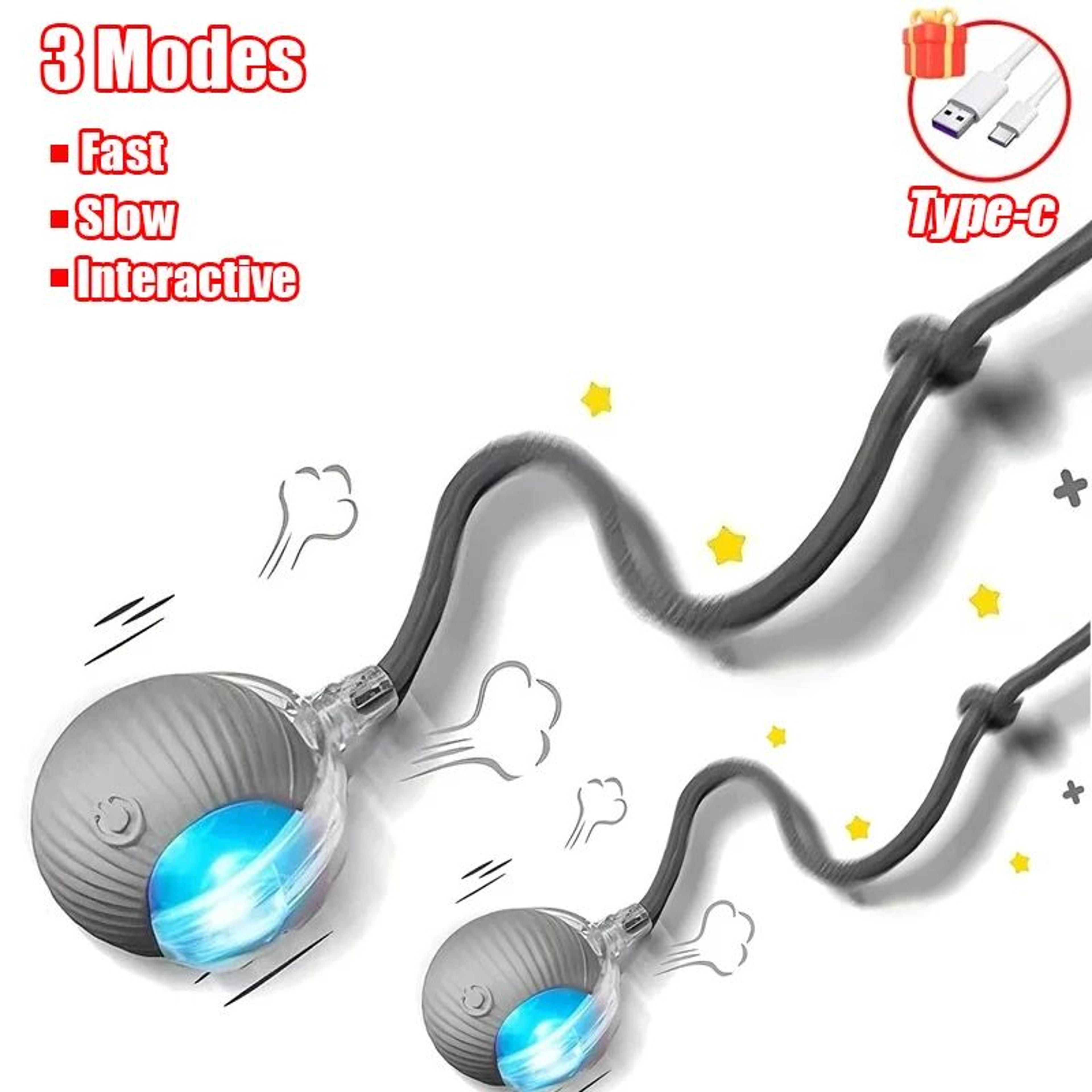 SmartTail Motion Ball  Rechargeable Interactive Cat Toy With Rolling Mouse Tail 7