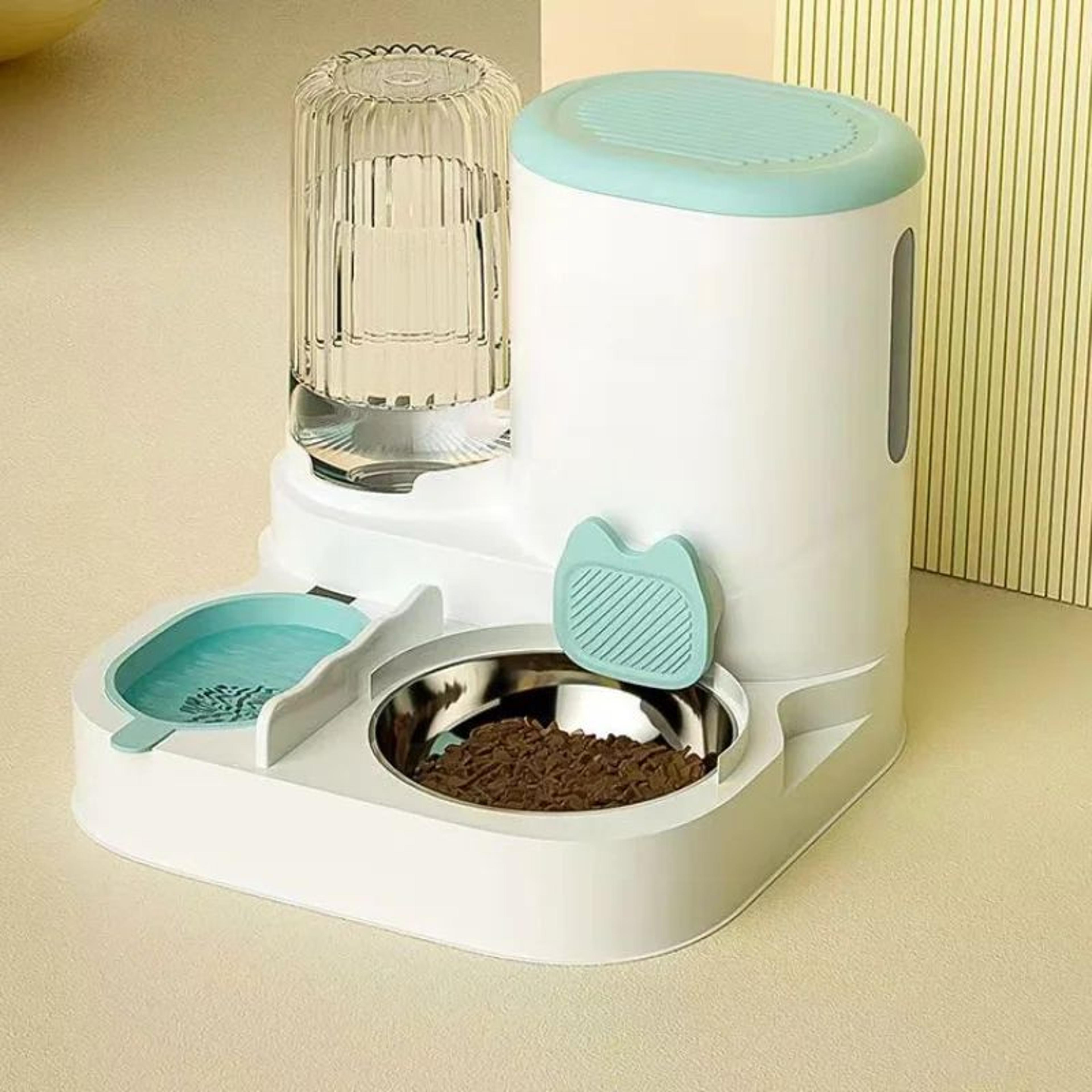 2in1 Automatic Cat Feeder And Pet Water Dispenser Bowl 3