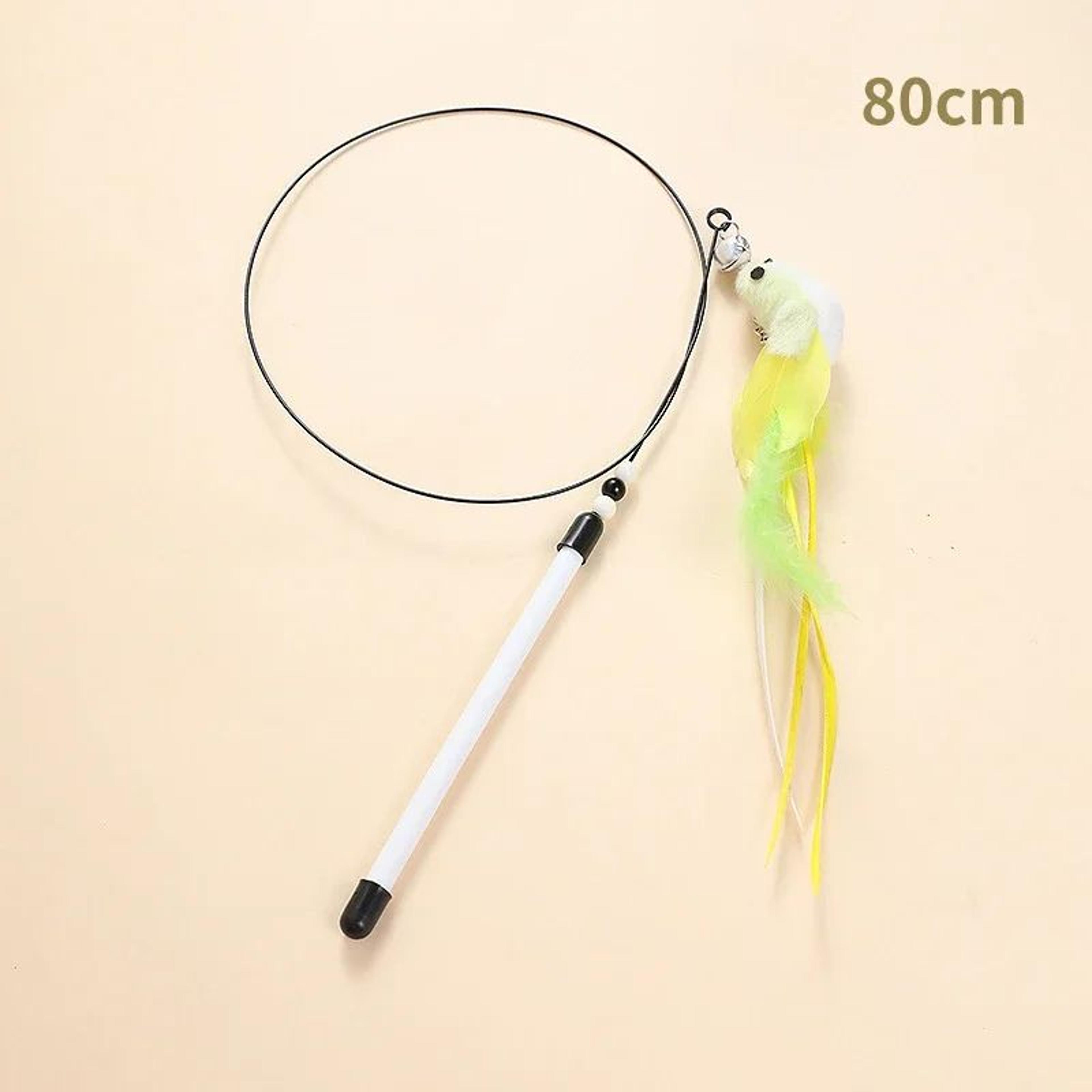 FeatherBird Interactive Cat Wand Toy With Bell  Telescopic Teaser 7