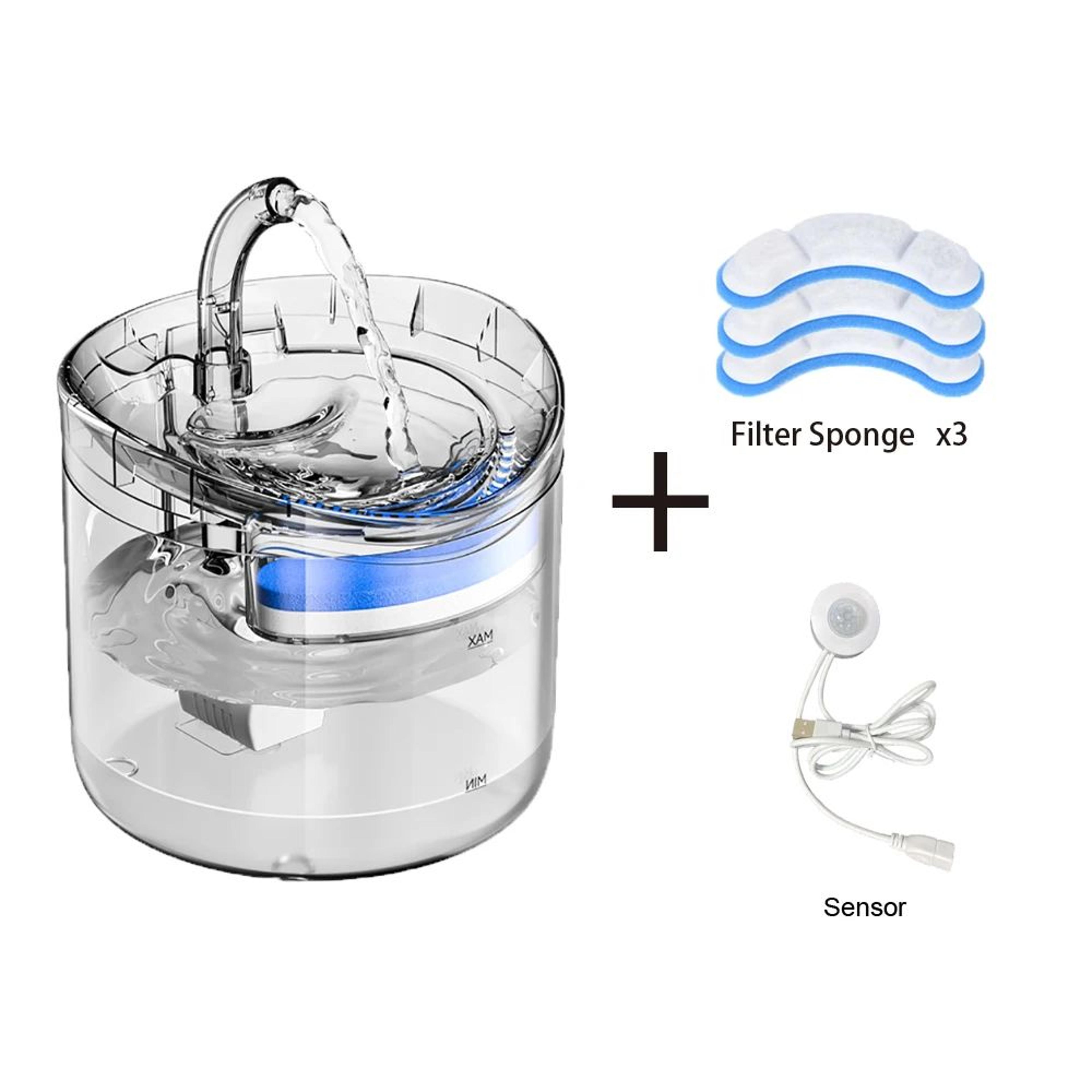 PureFlow 2L Automatic Pet Water Fountain With Motion Sensor  Carbon Filter 8