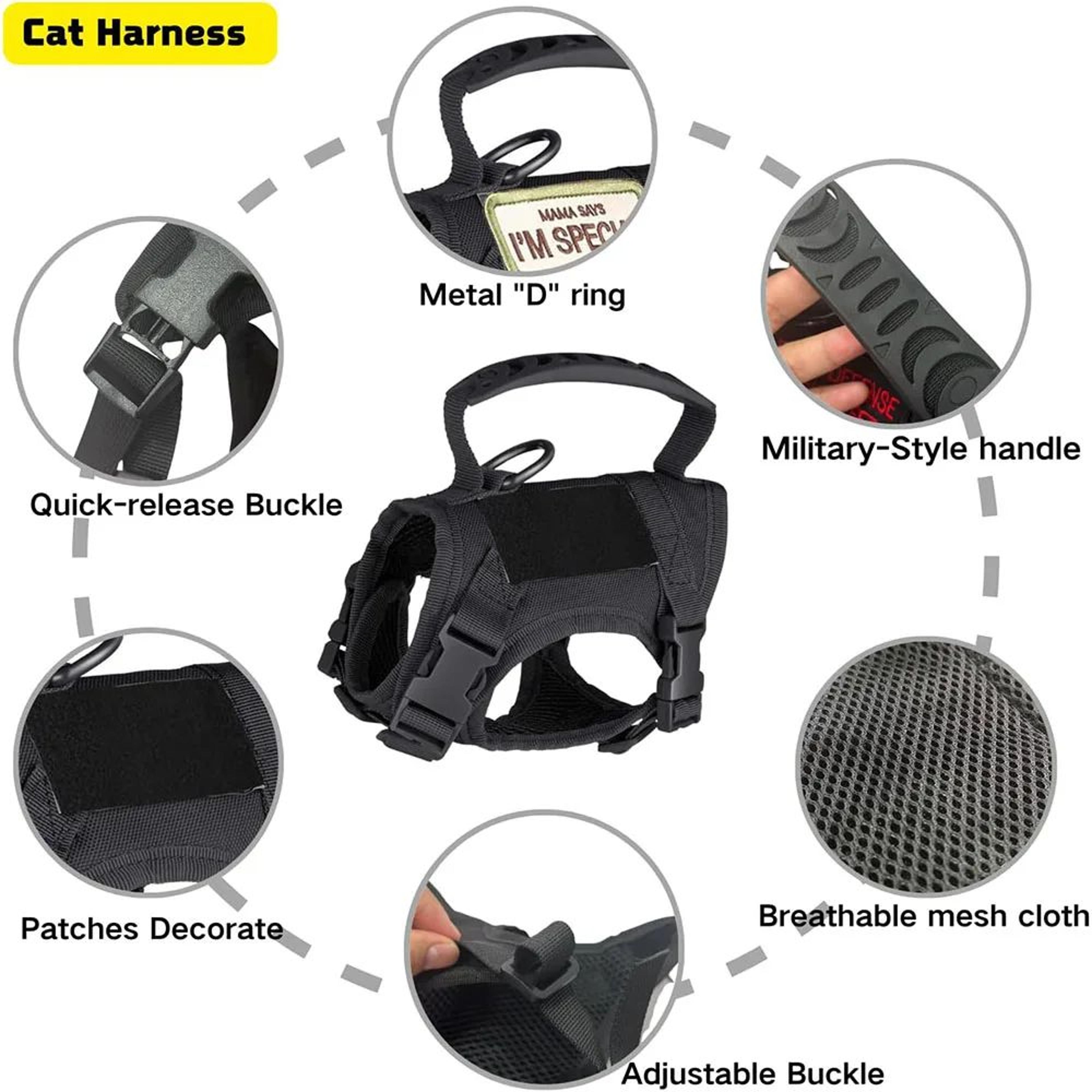 TactiPaw EscapeProof Pet Harness  Leash Set For Cats And Small Dogs 2