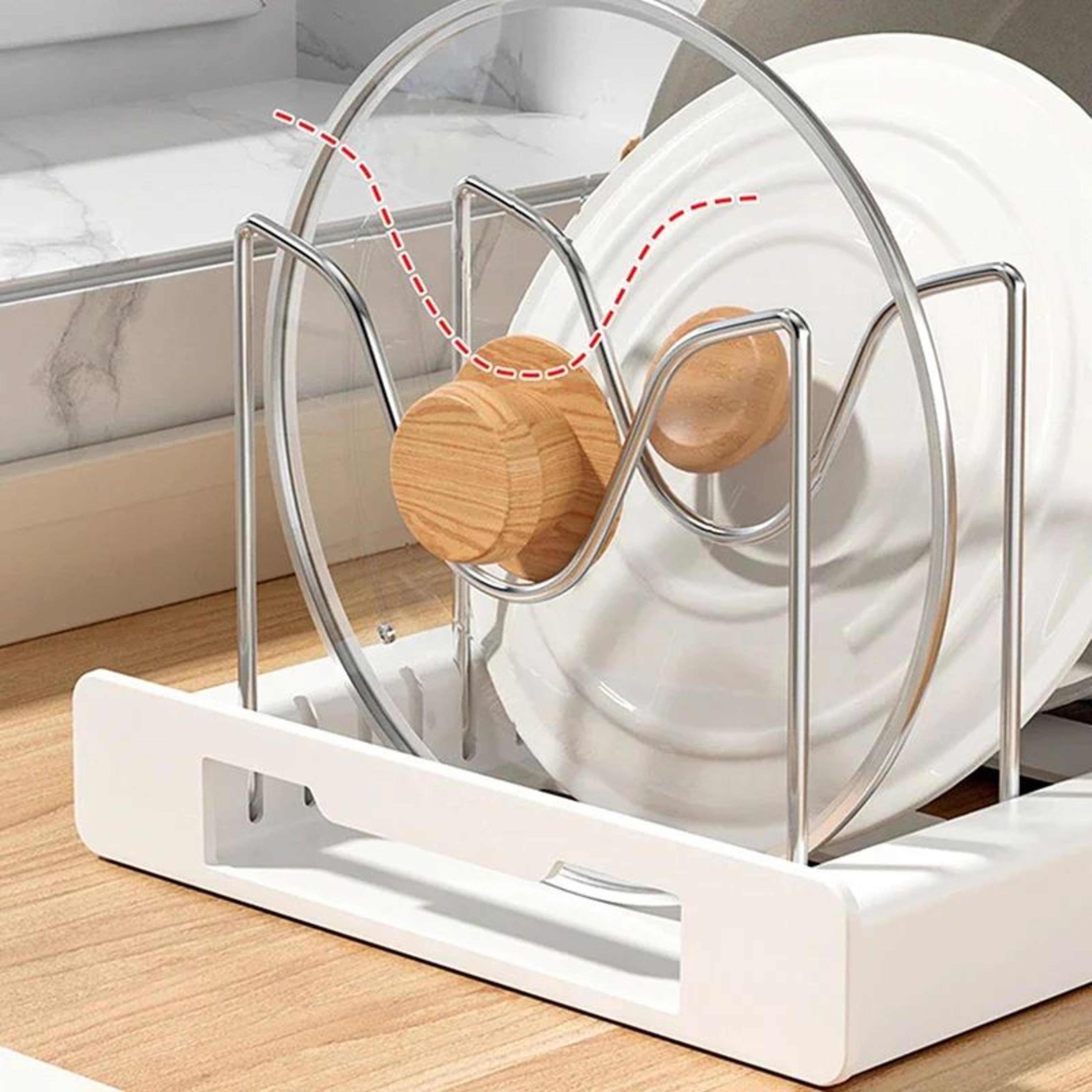 FlexiStore Adjustable Pot Lid  Pan Organizer Rack 4