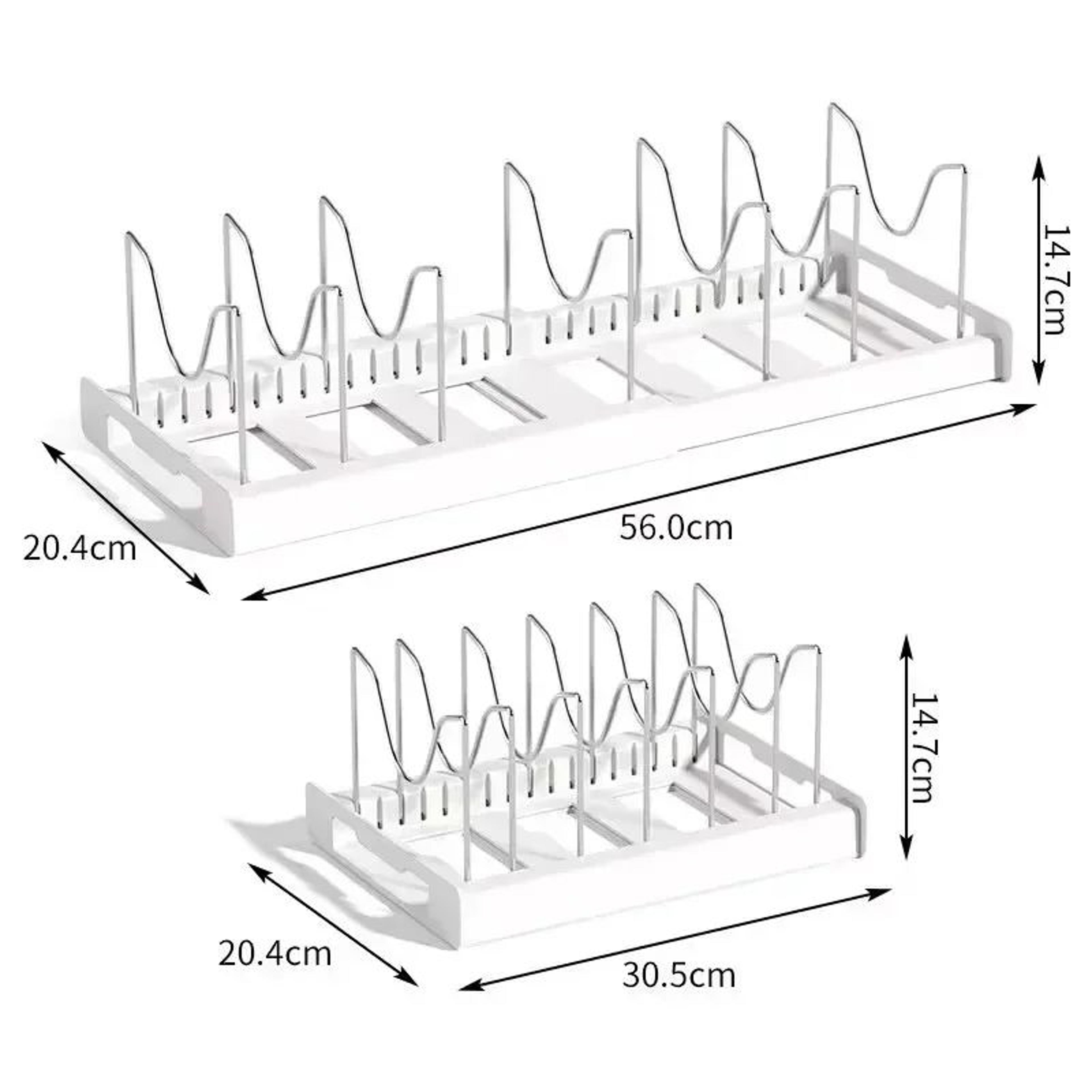FlexiStore Adjustable Pot Lid  Pan Organizer Rack 5