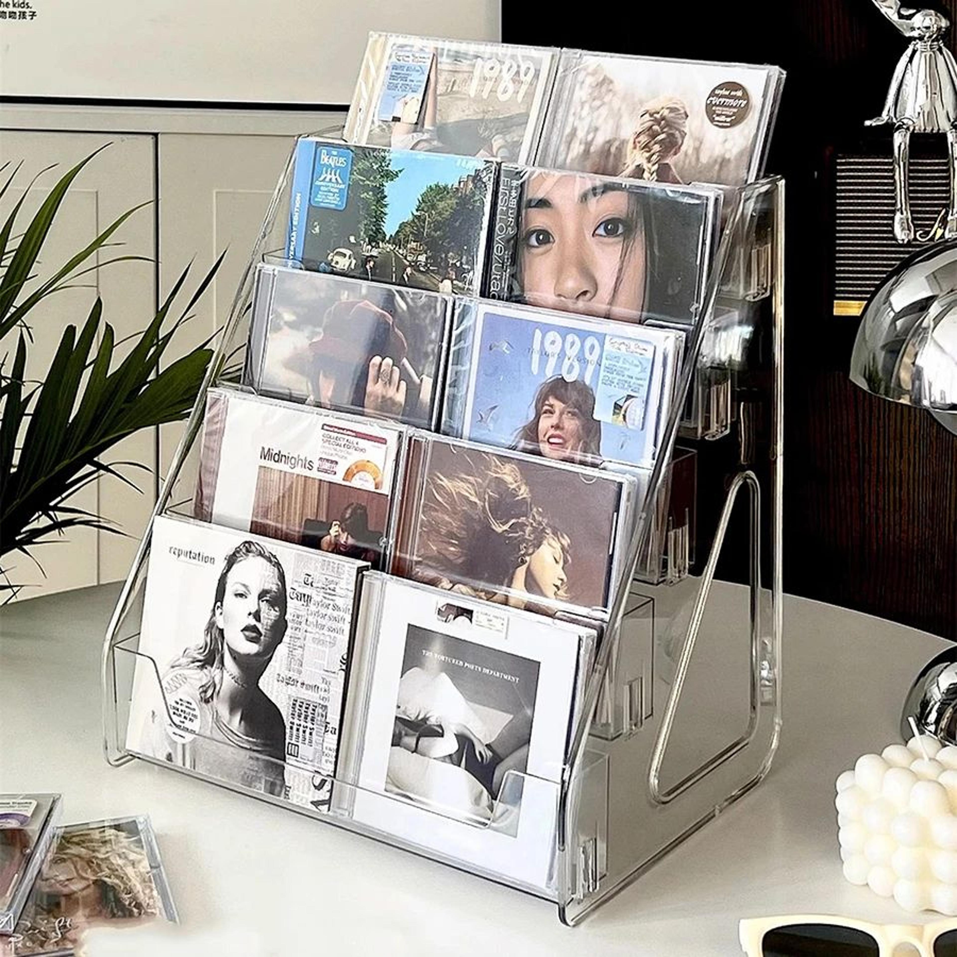 Premium Transparent CD  Vinyl Record Display Storage Rack 3