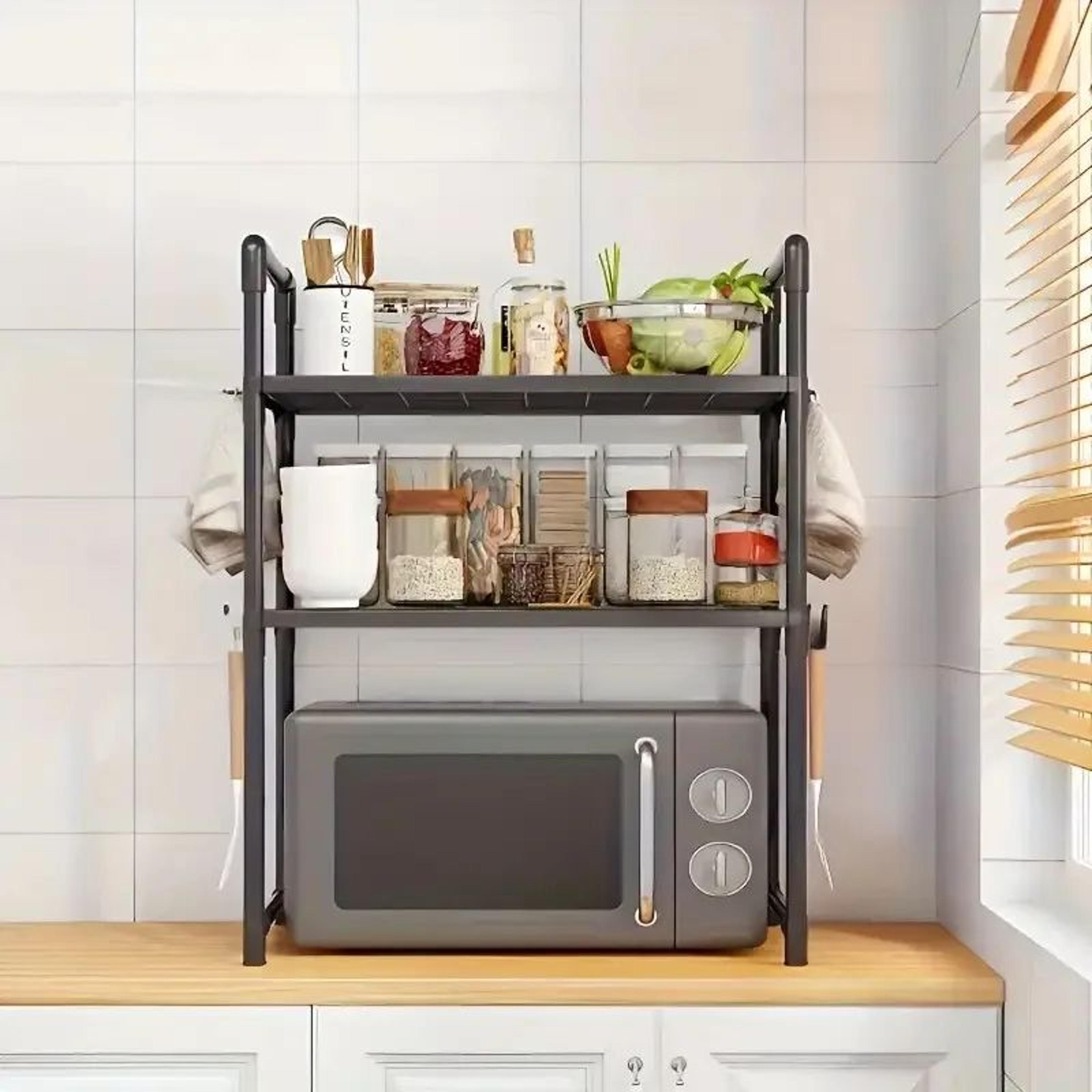 Adjustable HeavyDuty Microwave Stand  Kitchen Counter Organizer Rack 3