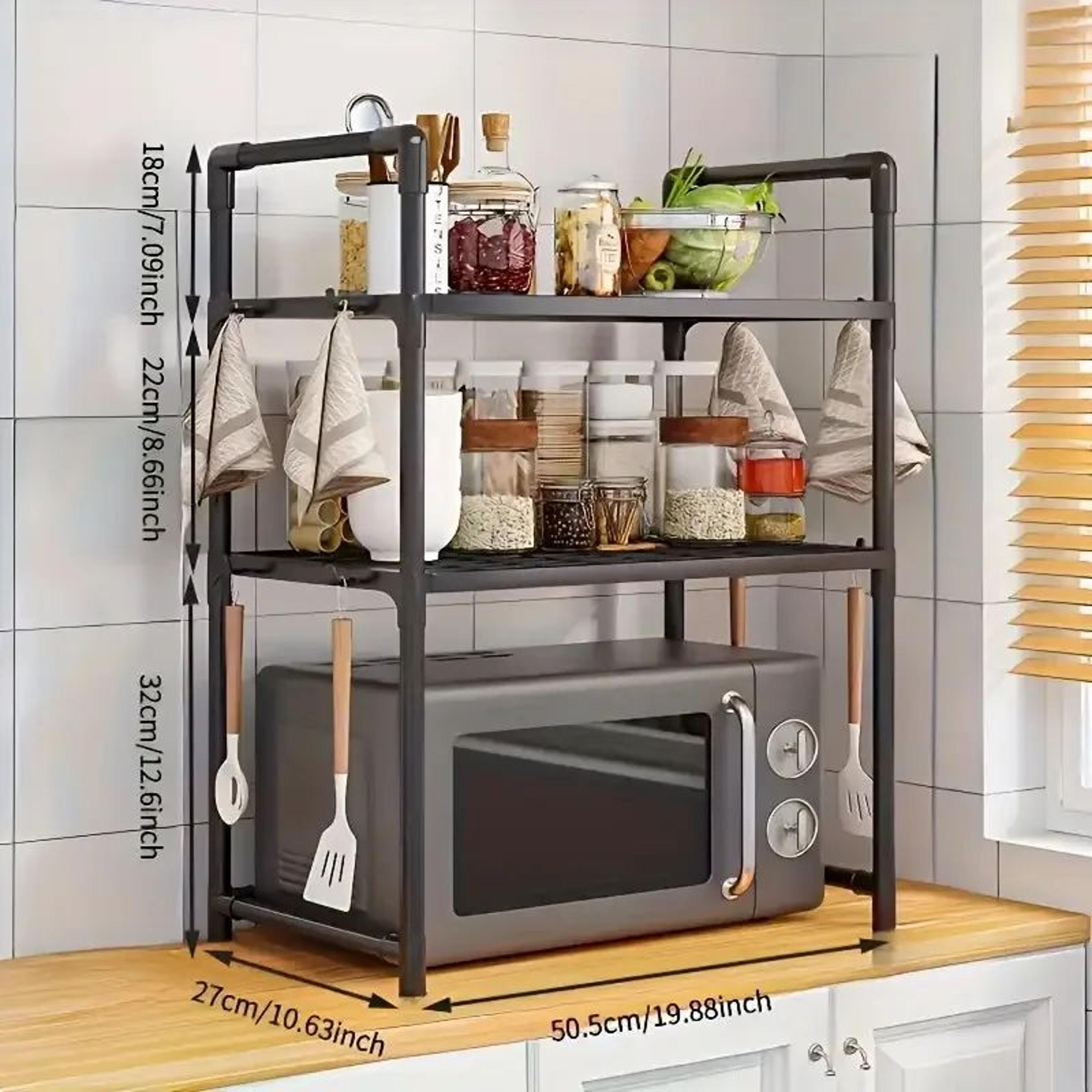 Adjustable HeavyDuty Microwave Stand  Kitchen Counter Organizer Rack 9