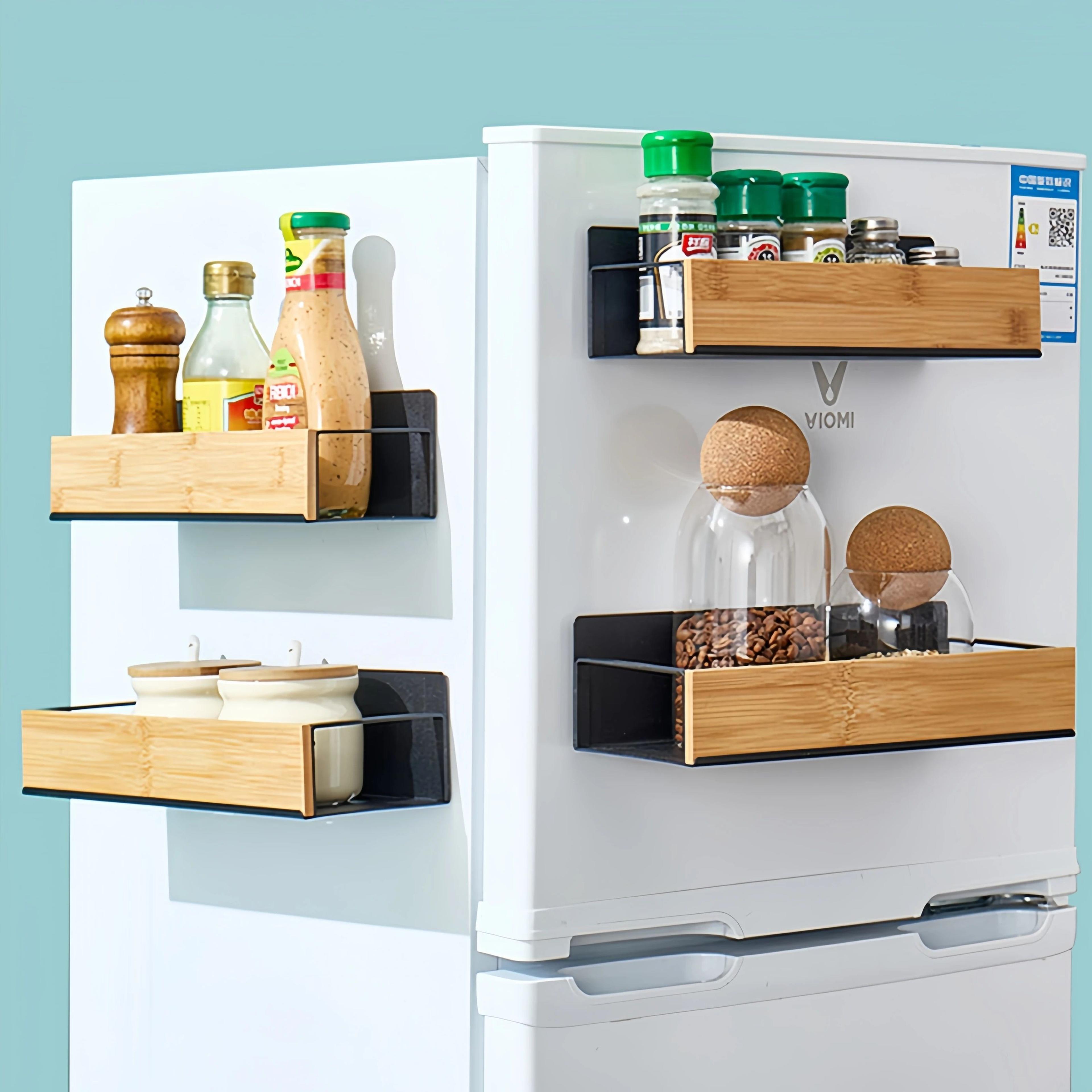 MagniStore Refrigerator Side Shelf  Magnetic Fridge Shelf  Spice Rack Organizer For SpaceSaving Kit 1