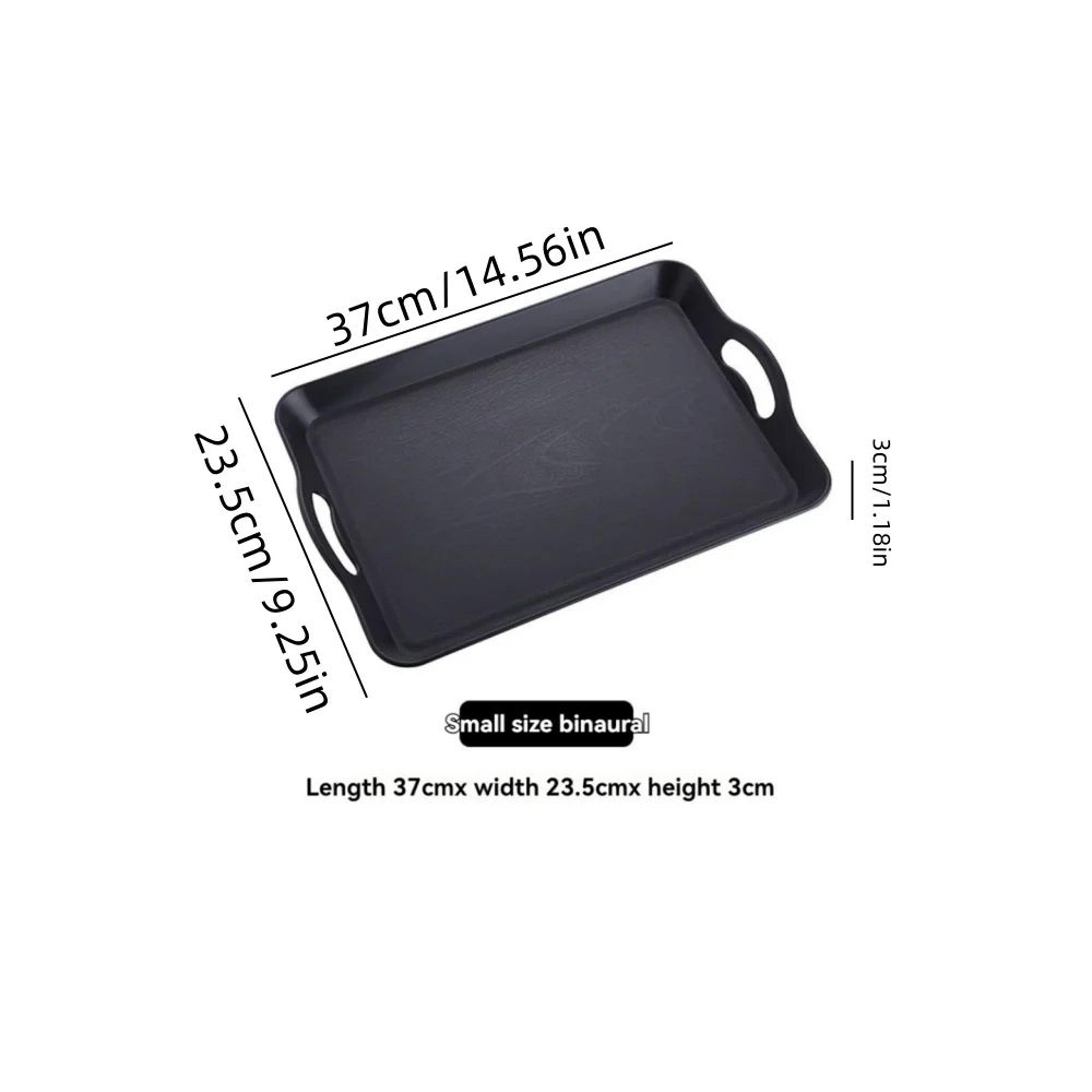 Premium NonSlip Plastic Serving Tray With Handles  MultiPurpose Rectangular Food  Organizer Tray 5
