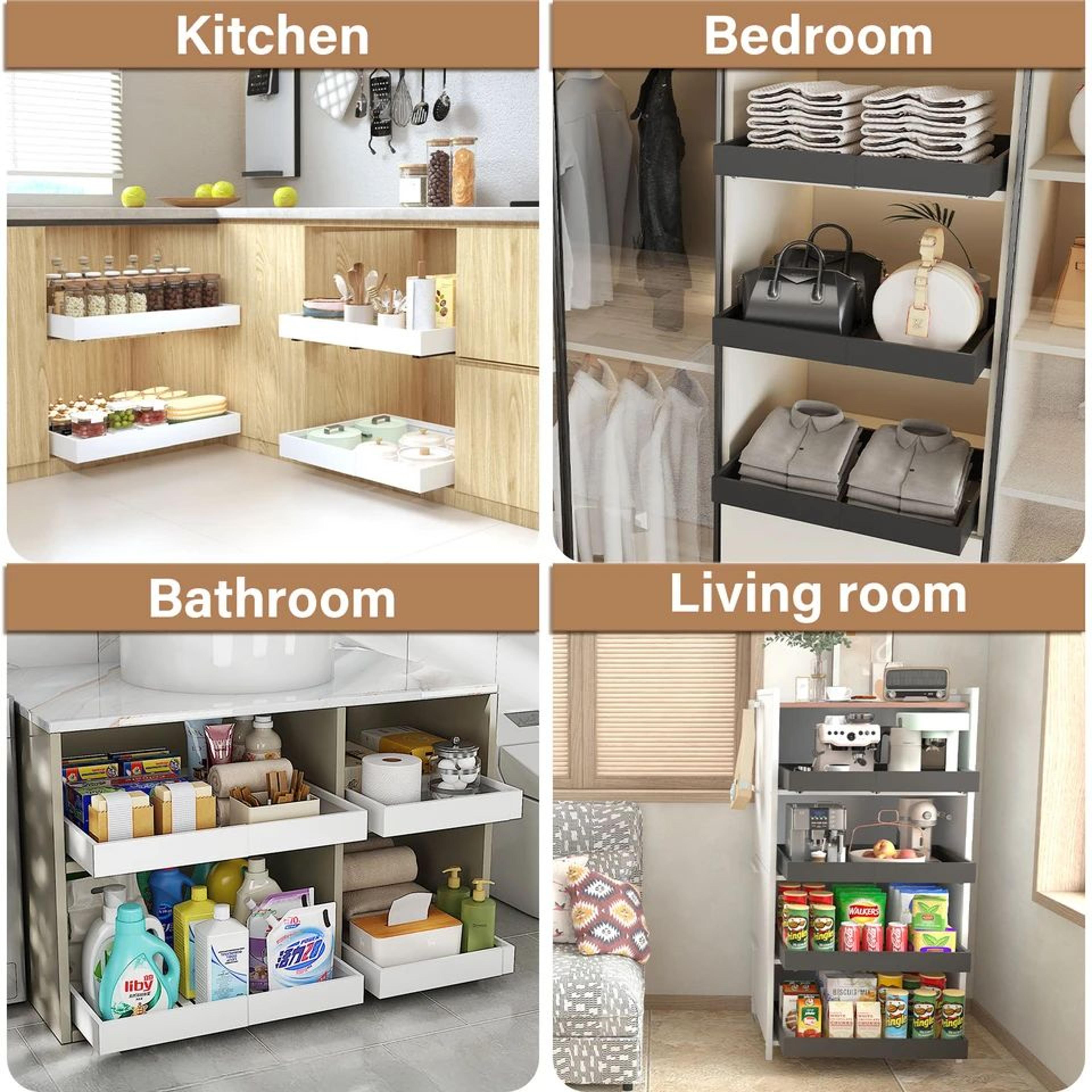 Expandable PullOut Cabinet Organizer Shelf For Kitchen  Under Sink Storage 4