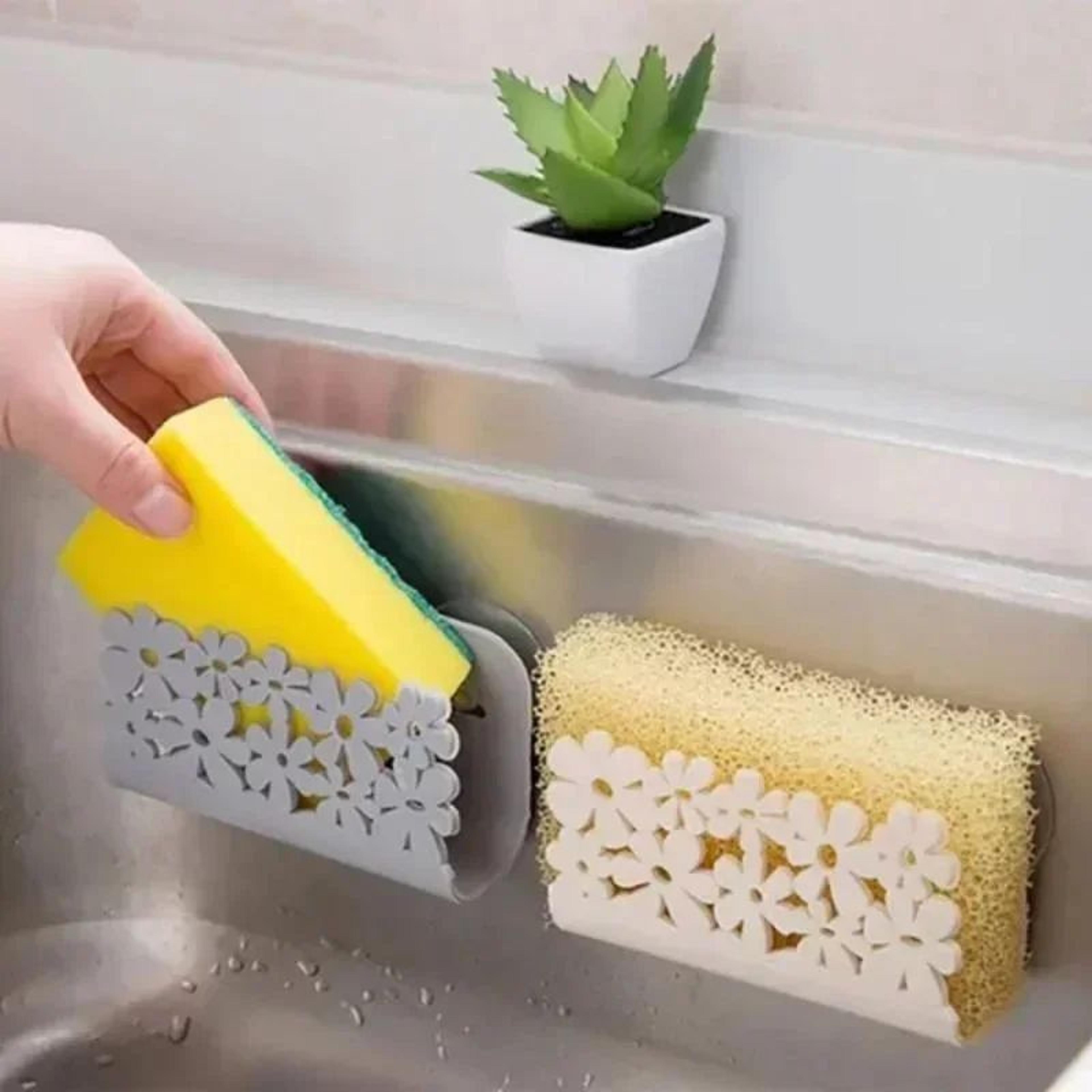 QuickDry Sink Cloth  Sponge Holder Rack  PunchFree Kitchen Organizer 0