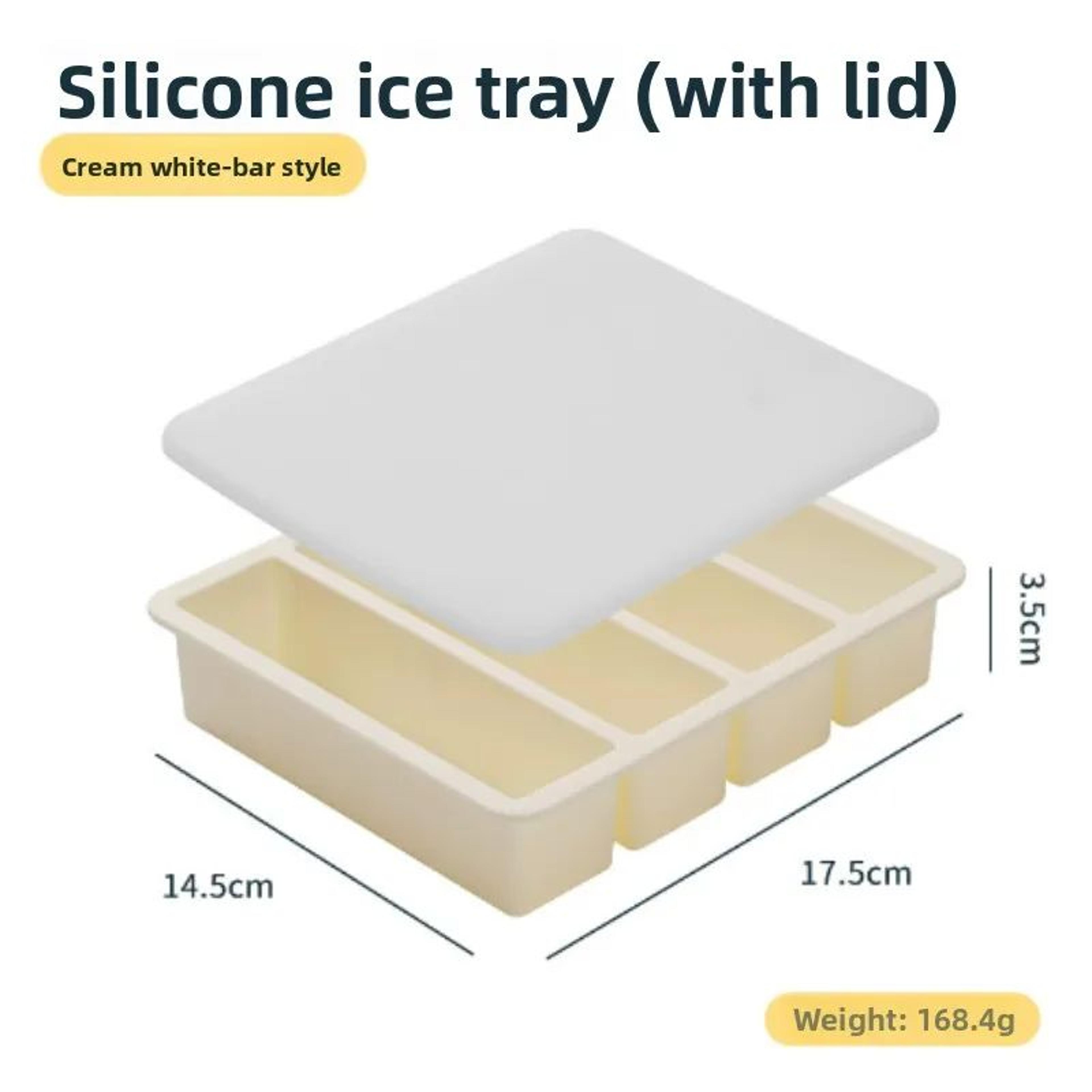 Silicone Freezer Tray With Lid For Soup Broth  Sauce Storage  Stackable Freezer Tray Silicone Food  6