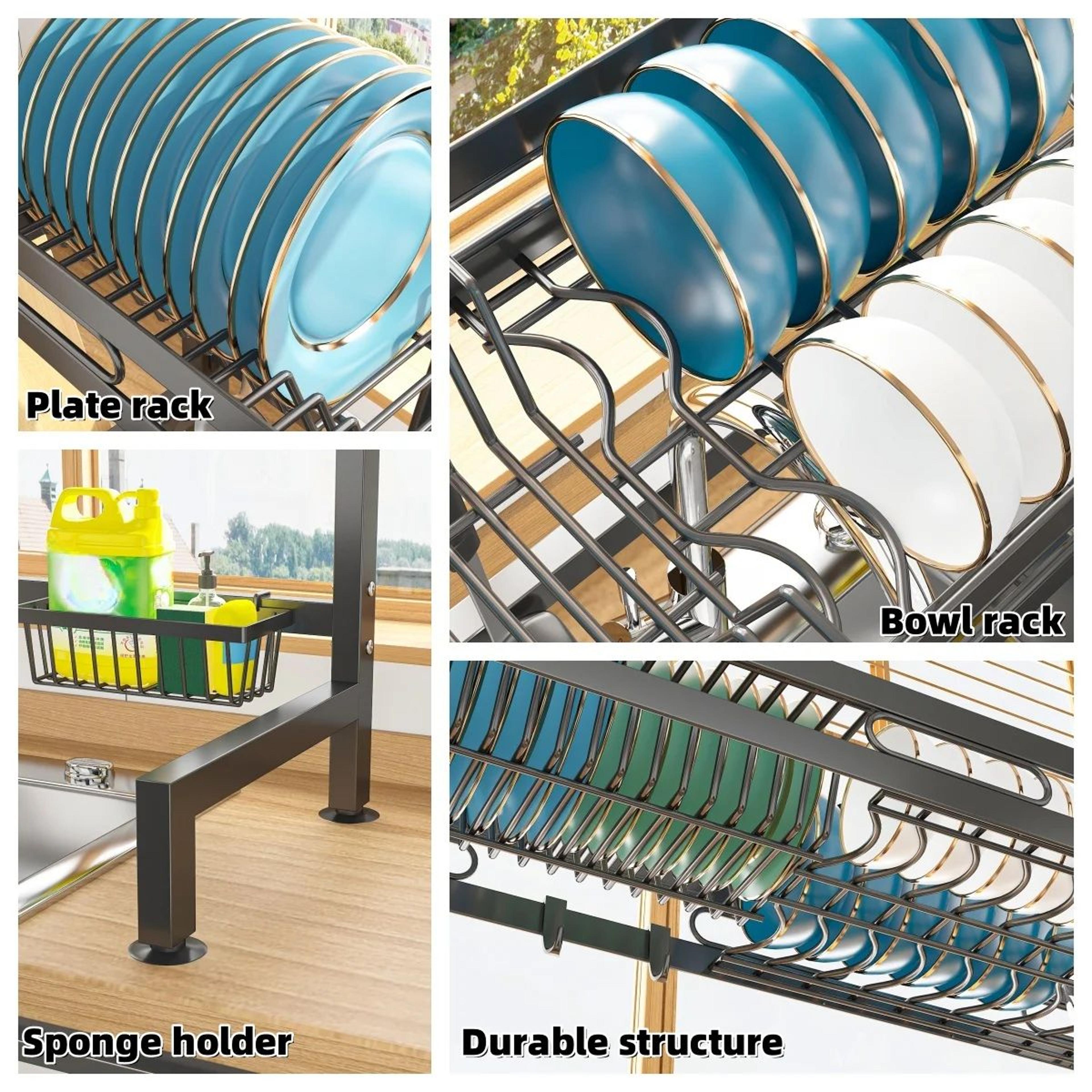 MaxSpace OverSink Dish Drying Rack  Kitchen Storage Station 1