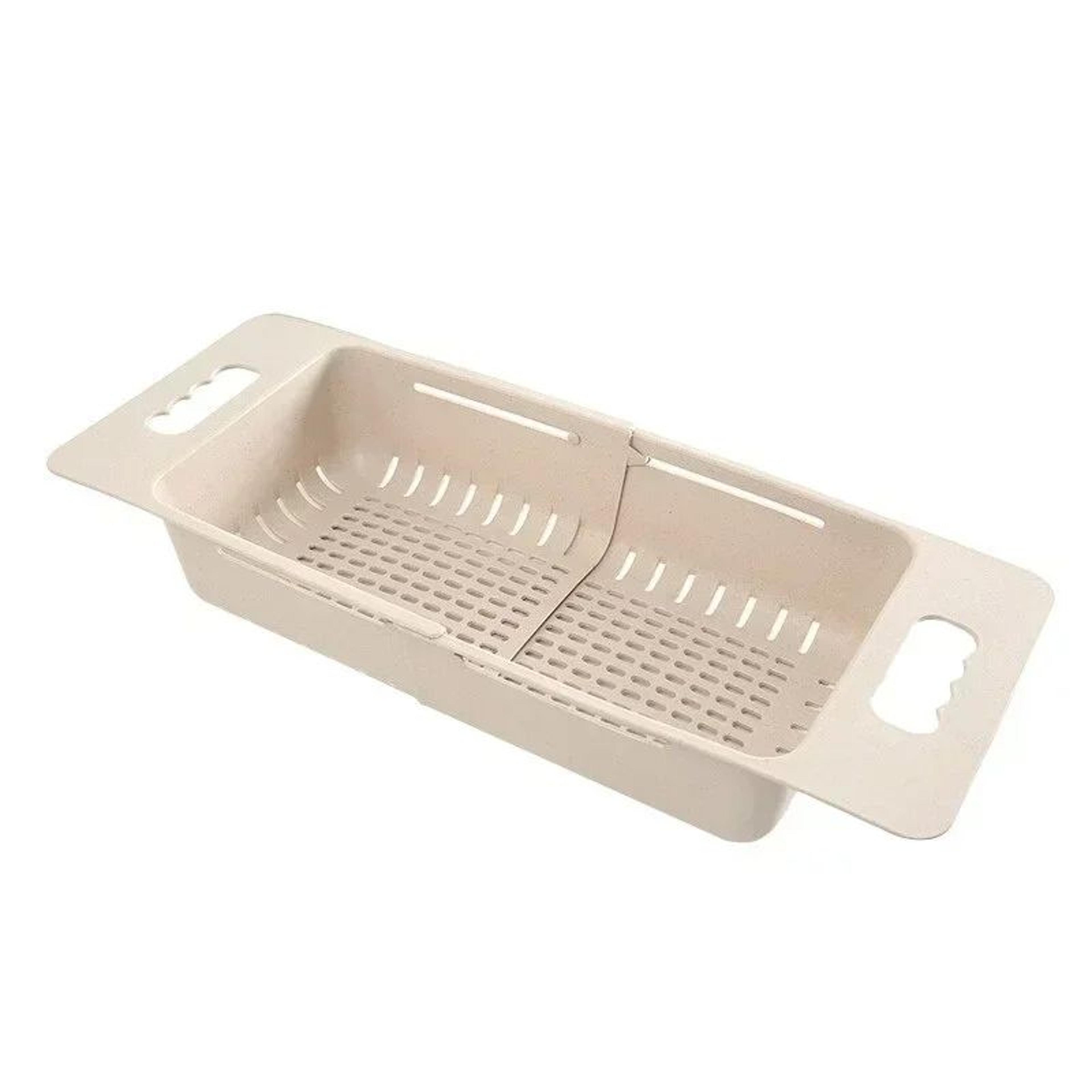 Adjustable OvertheSink Drain Basket  Dish Drying Rack 9