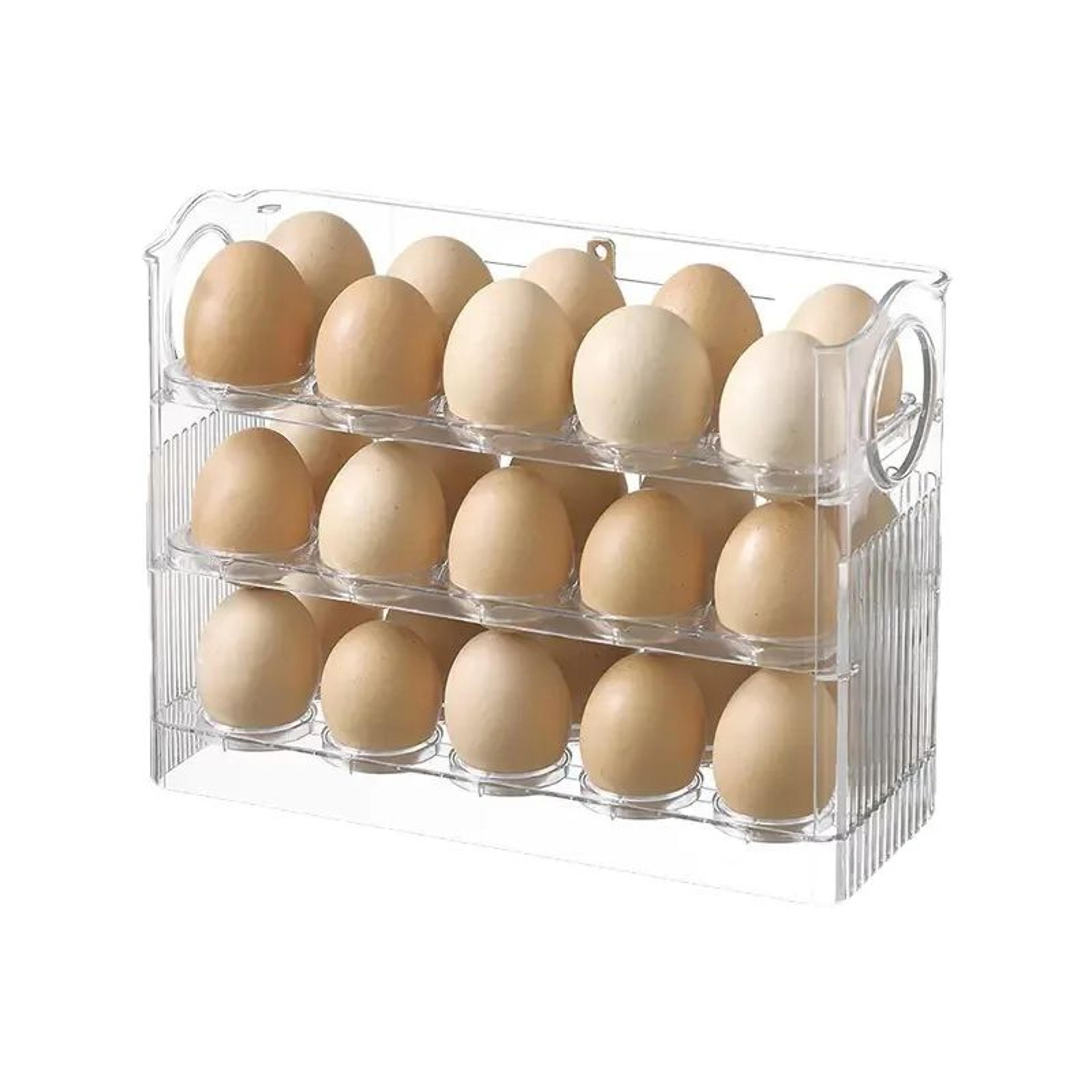 AutoGlide Refrigerator Egg Organizer Bin  SpaceSaving Egg Holder For Fridge Door Storage 5