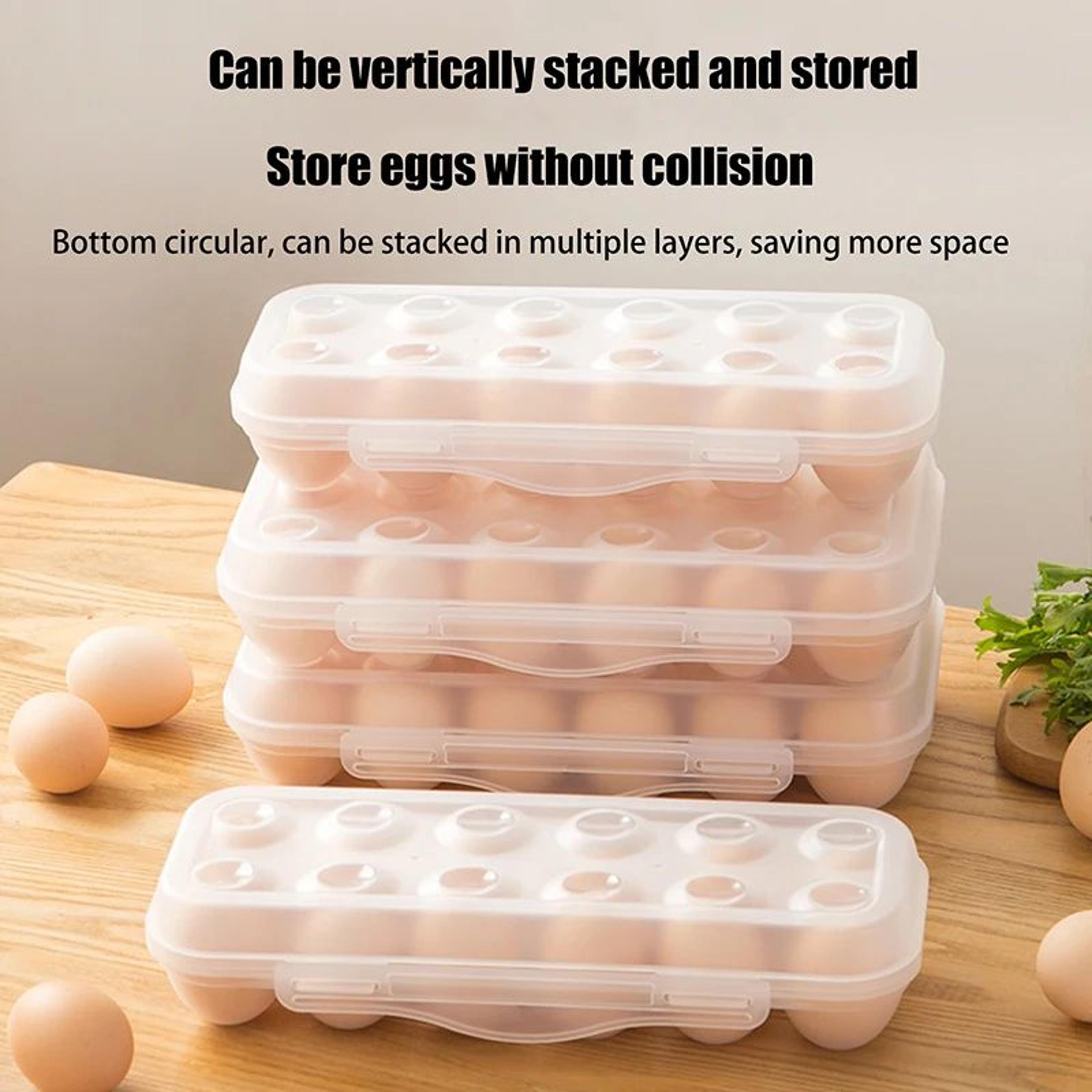 FreshLock Egg Storage Organizer Box With Lid  Egg Storage Container Refrigerator Egg Organizer  Sta 0