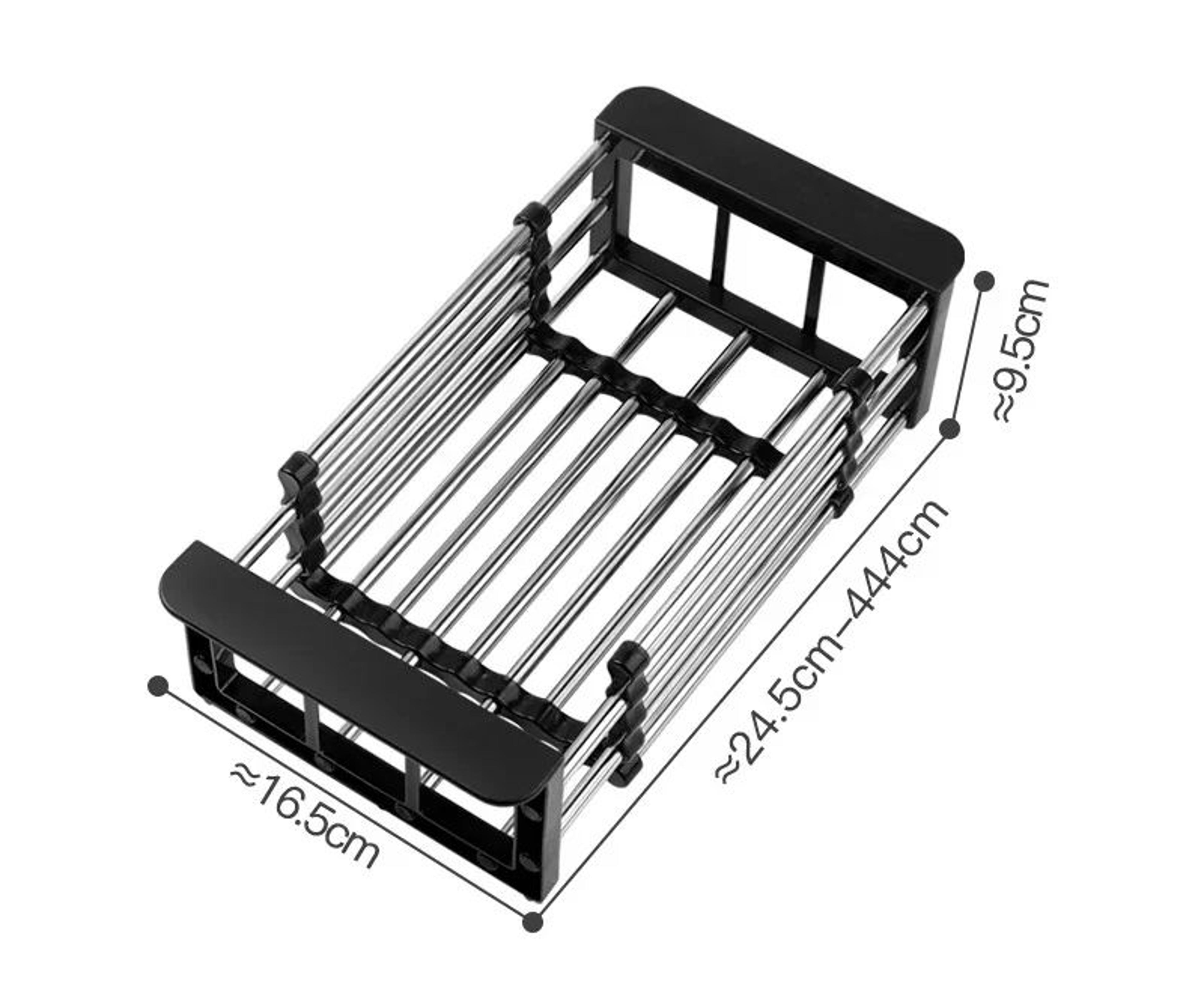 Expandable Stainless Steel Sink Drain Basket  Dish Drying Rack 7