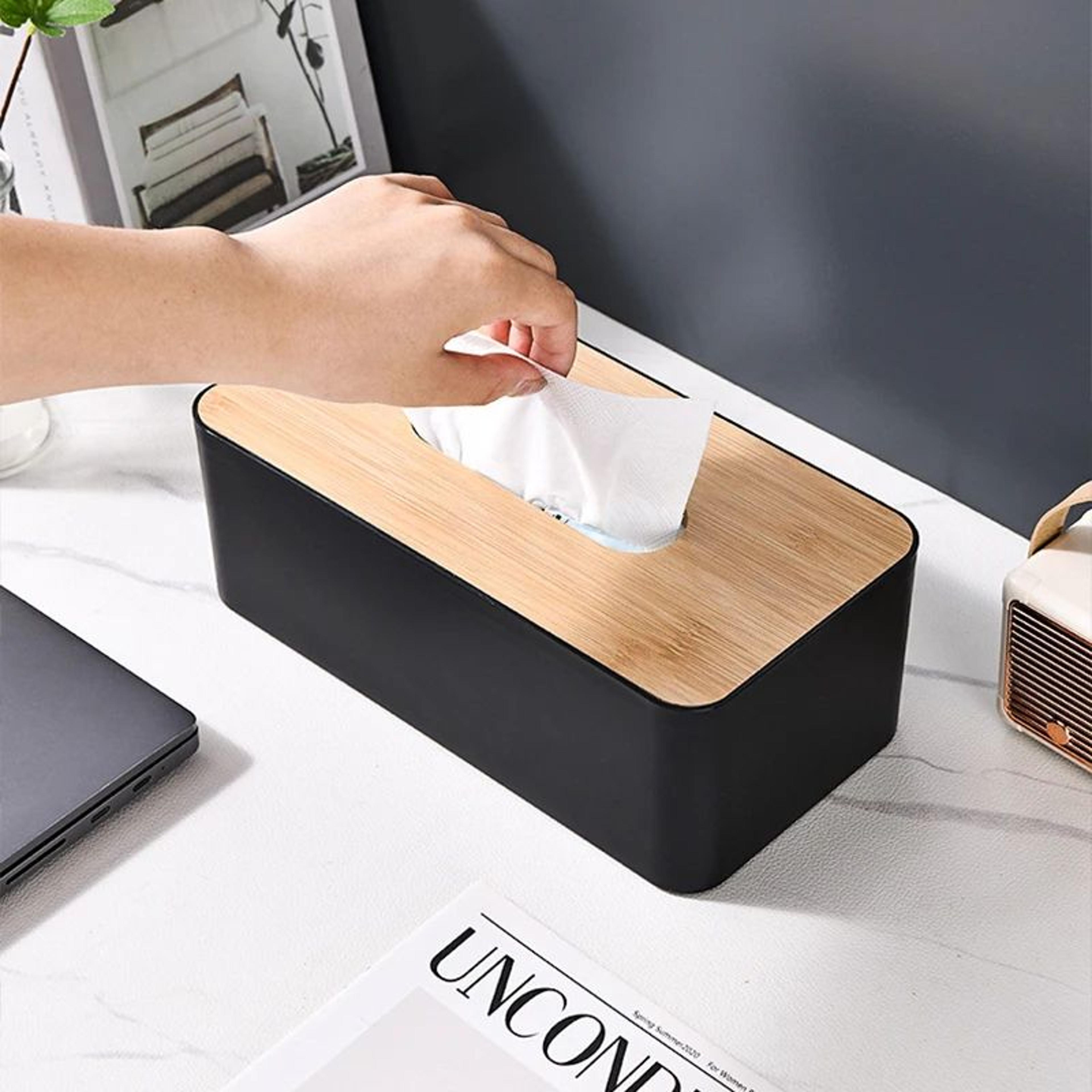 Minimalist Tissue Box Cover For Home  Bathroom  Detachable Plastic Tissue Holder With Modern Rectan 2