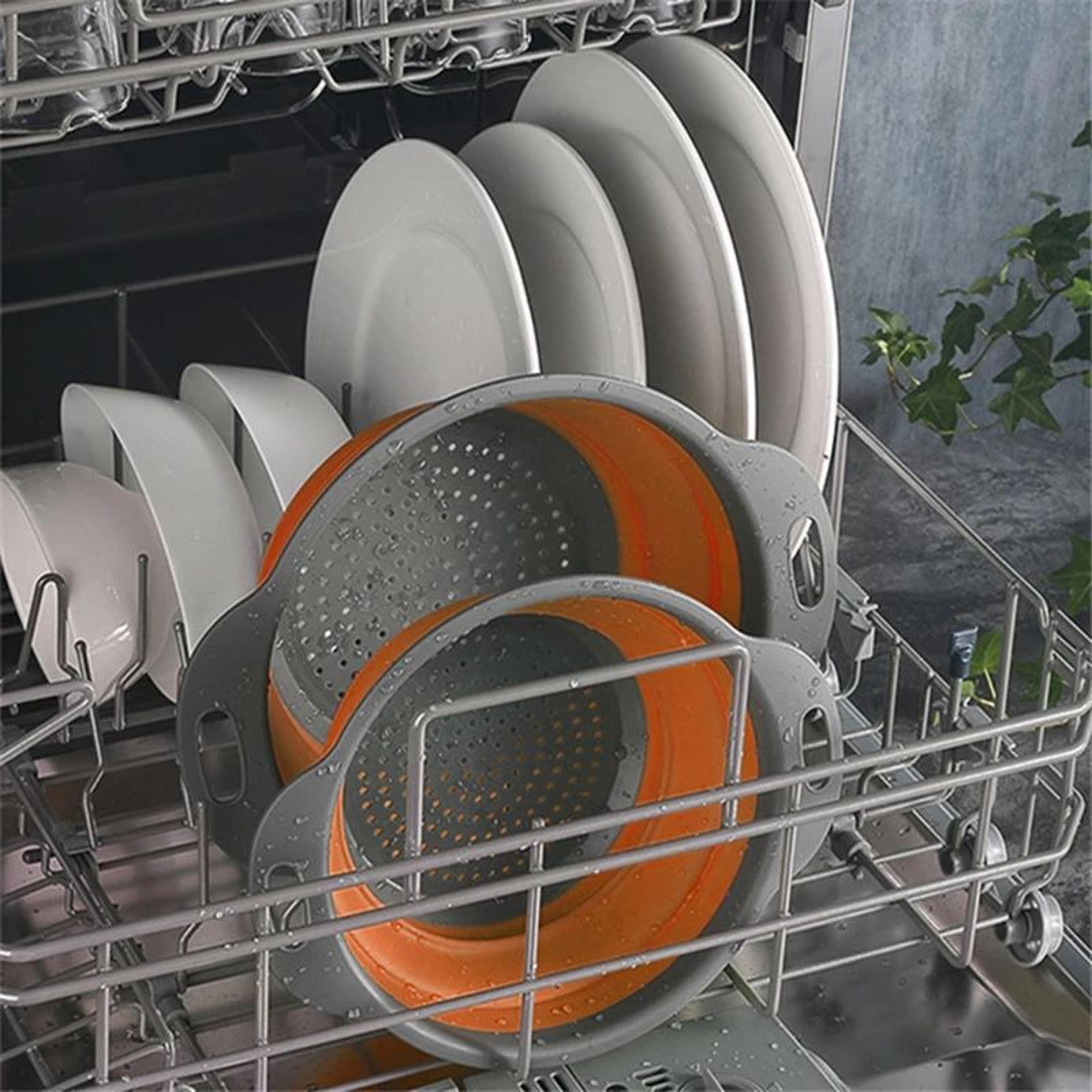 DrainEase Collapsible Silicone Colander Basket 2