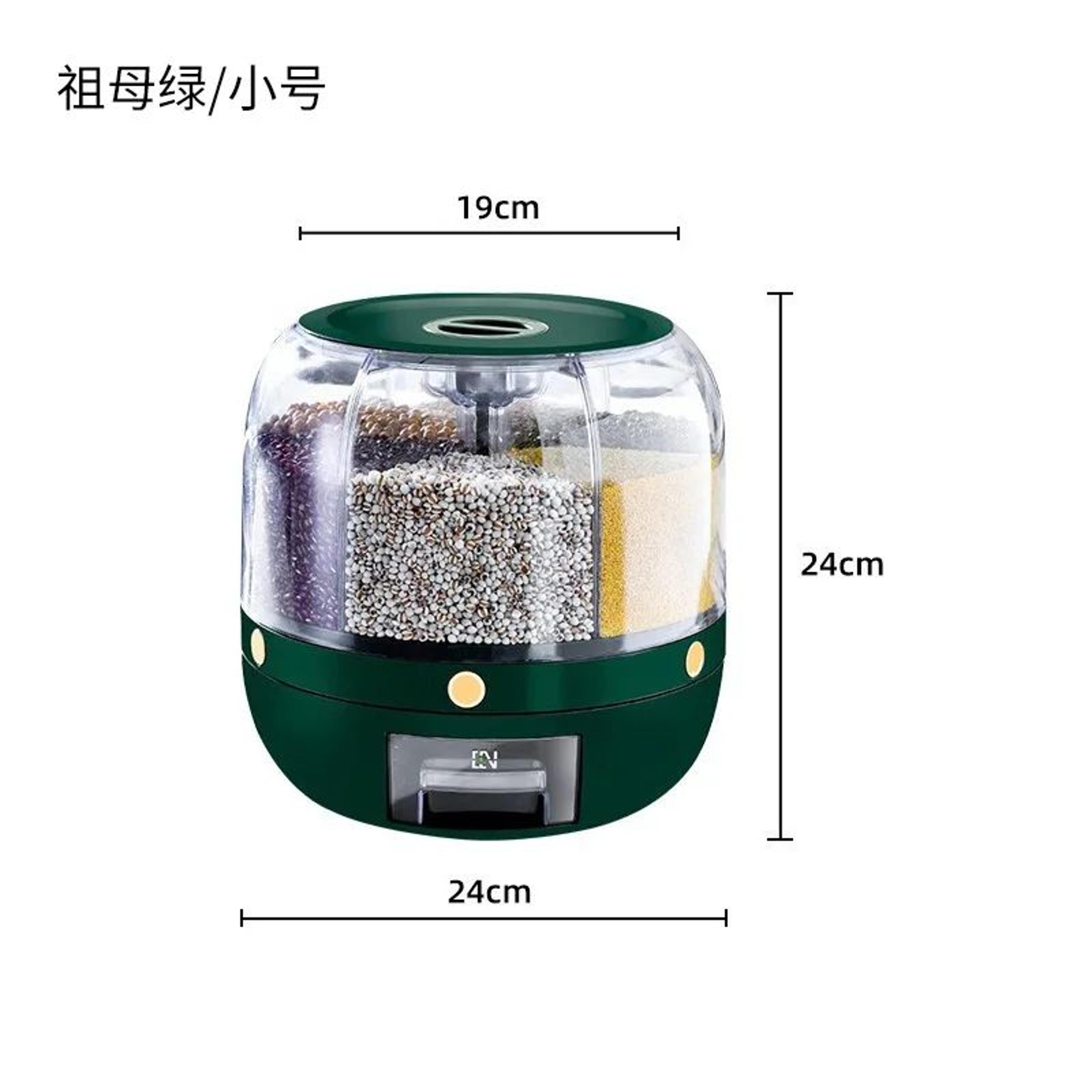 Rotating MultiGrain Storage Dispenser  MoistureProof Kitchen Organizer 7