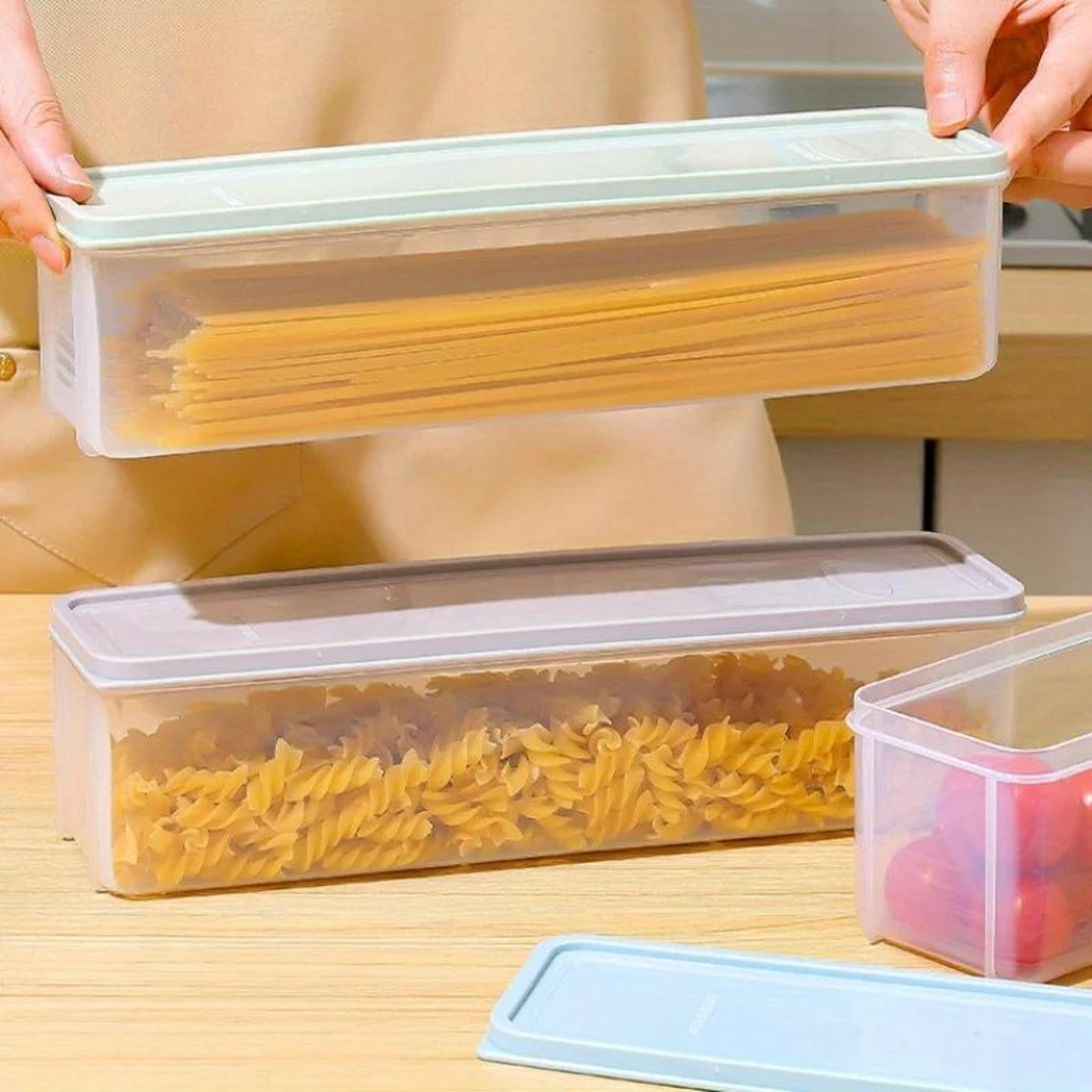 Airtight Spaghetti Storage Container With Lid  Kitchen Pasta Storage Box For Dry Food Organization 3