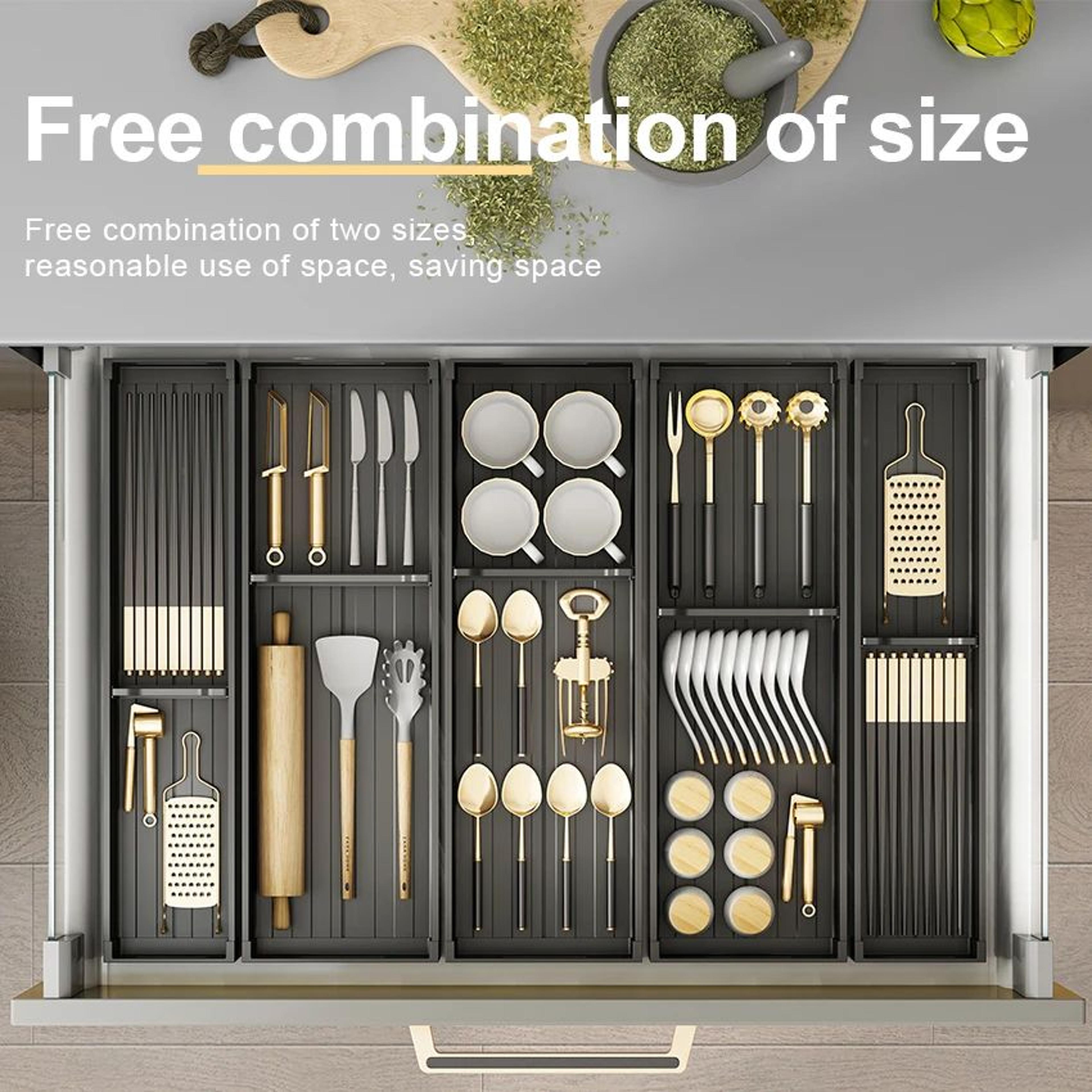 Adjustable Under Sink Dish Drying Rack  Cutlery Organizer 1