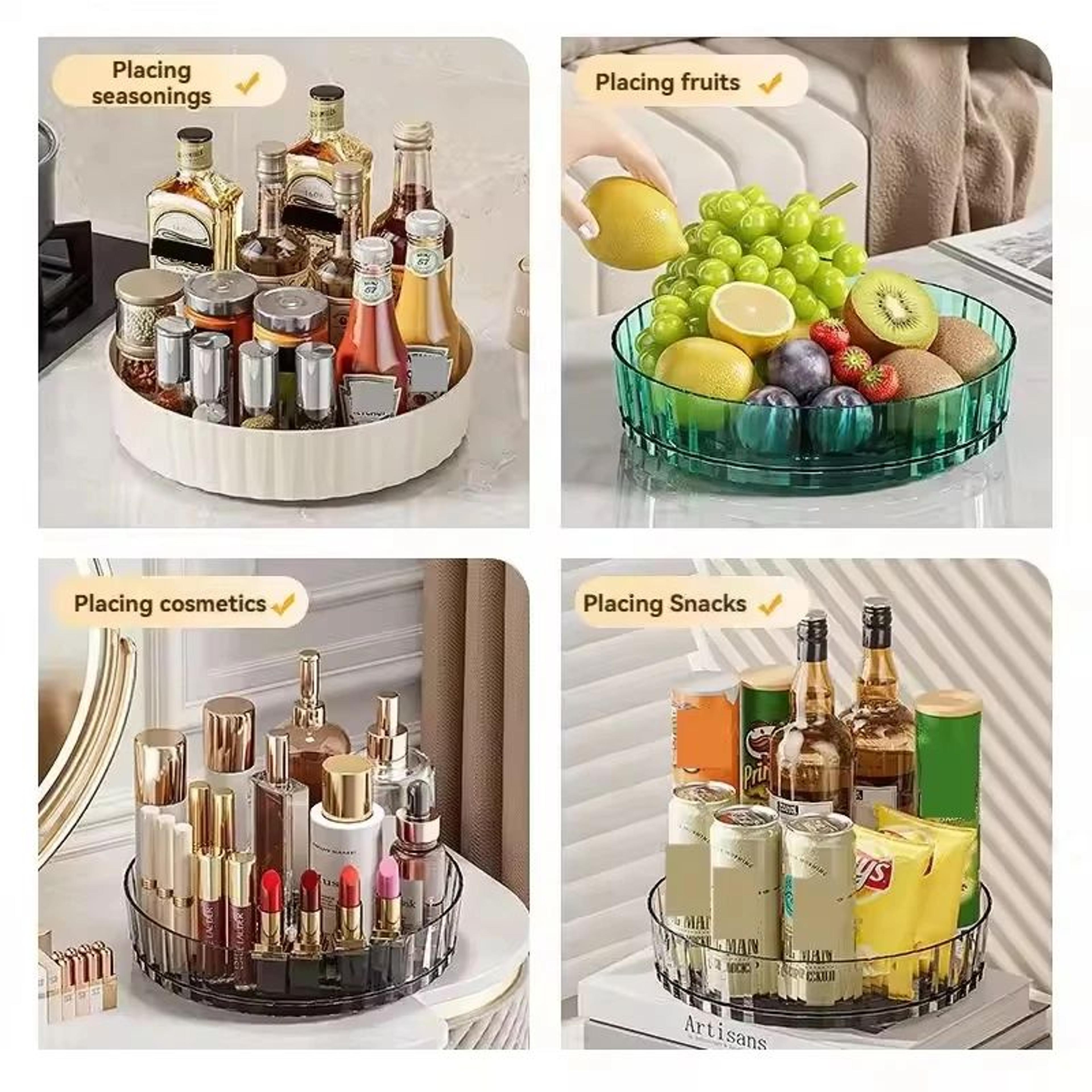 360 Rotating Lazy Susan Organizer Spice Rack For Kitchen Cabinets 5
