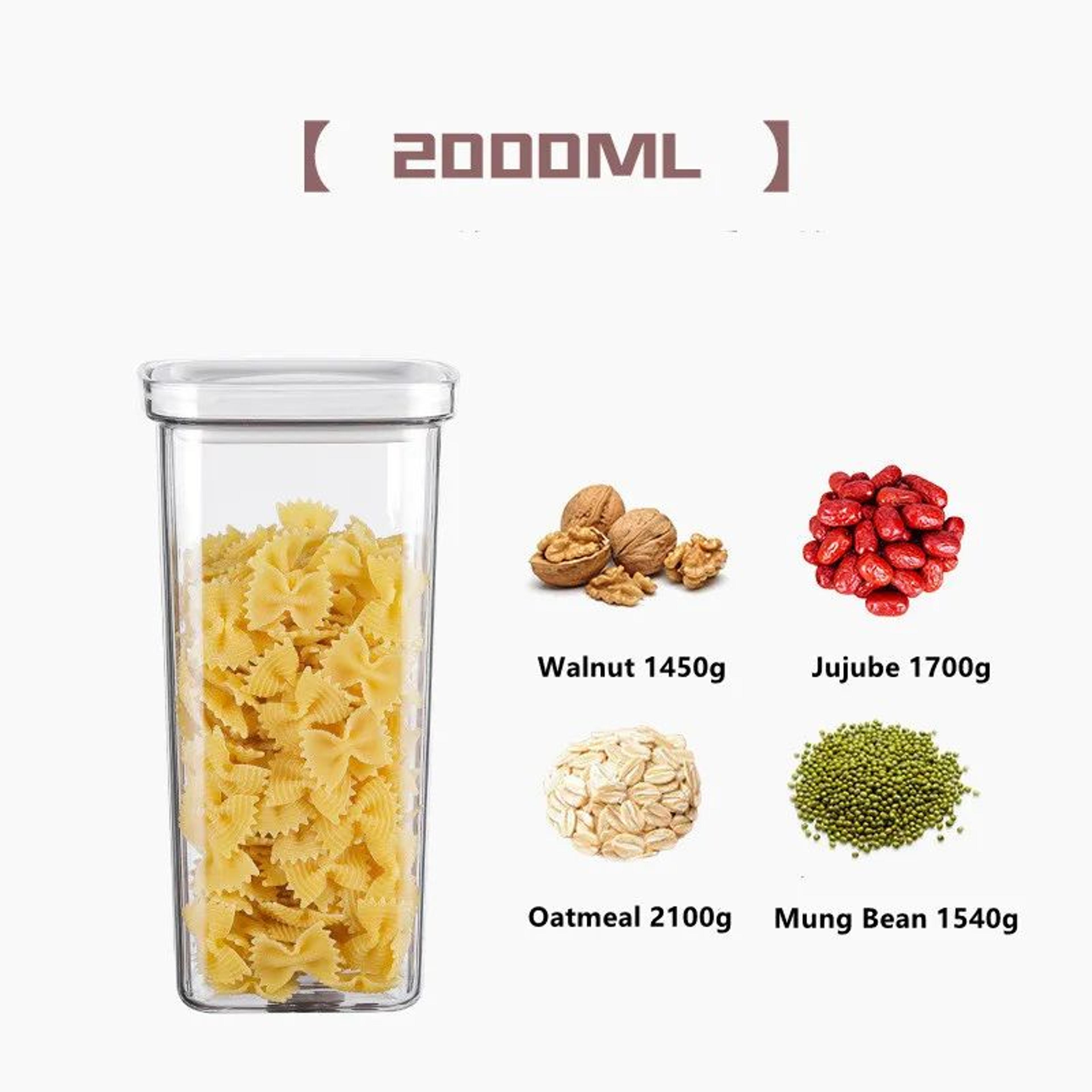 360 Rotating Food Storage Container Stackable Grain Storage Jar With Airtight Lid 11
