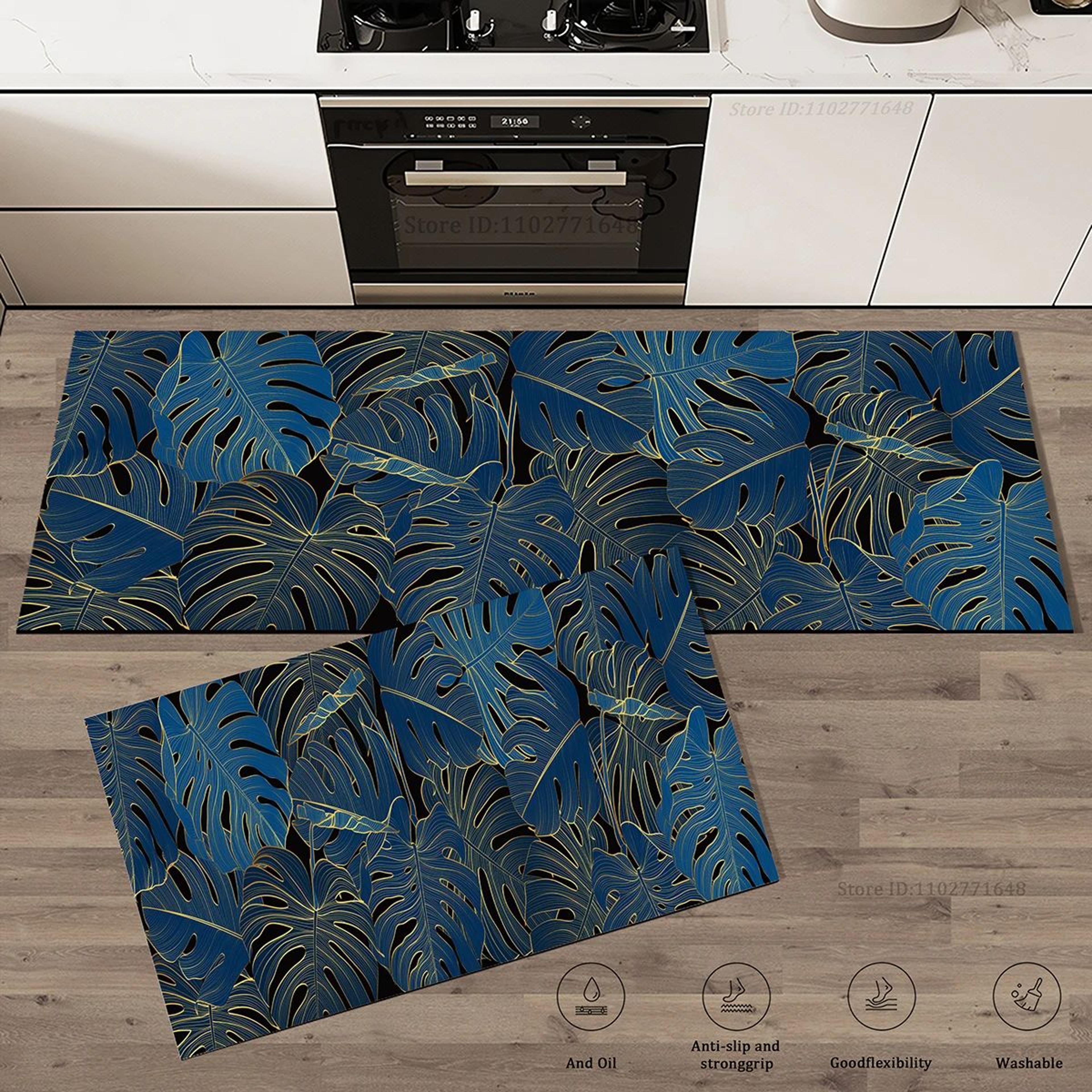 LeafDry Absorbent Kitchen Floor Mat Non Slip Washable Door Rug 5