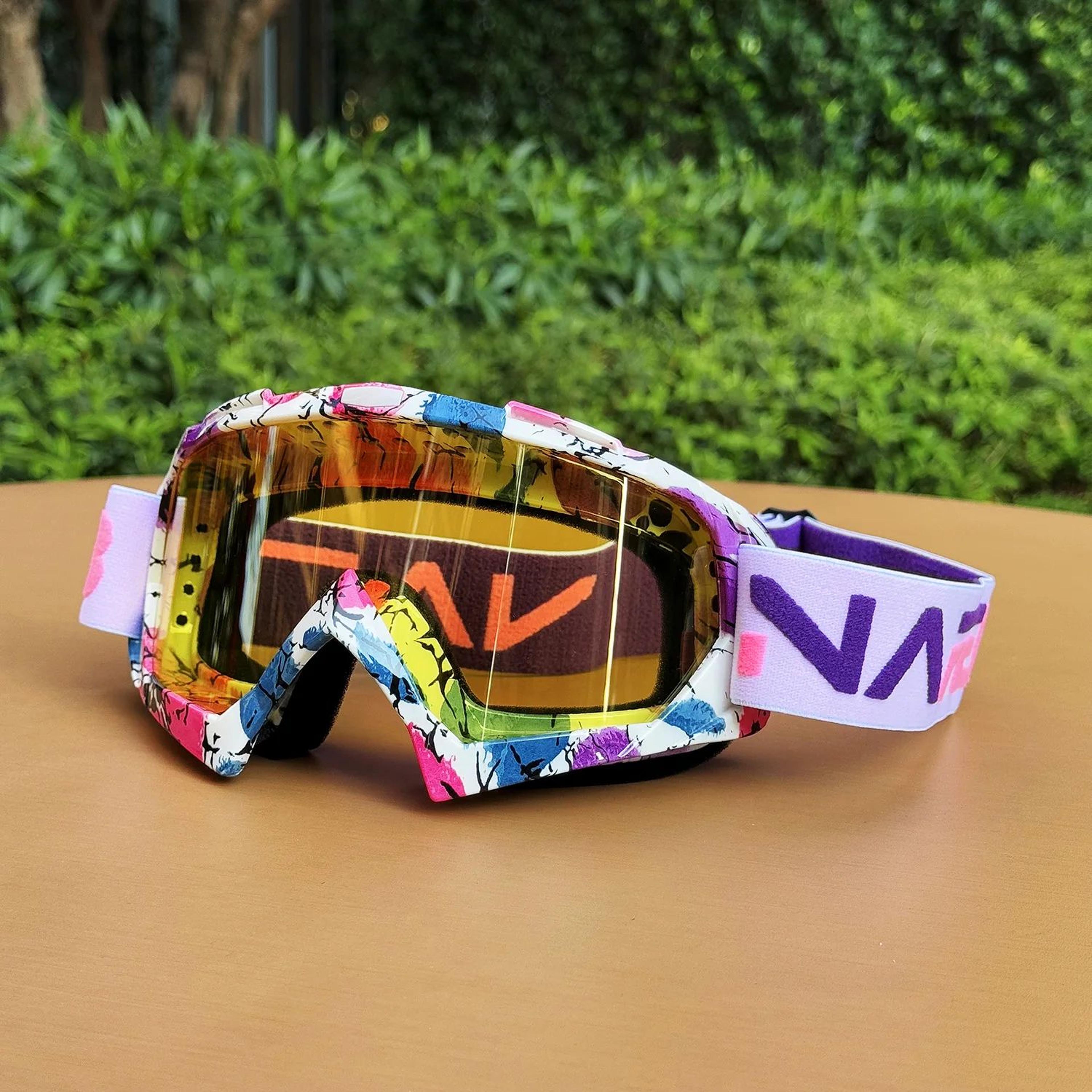 NAFEIB Motocross Goggles UV Protection Motorcycle Glasses For Dirt Bike And Cycling 5