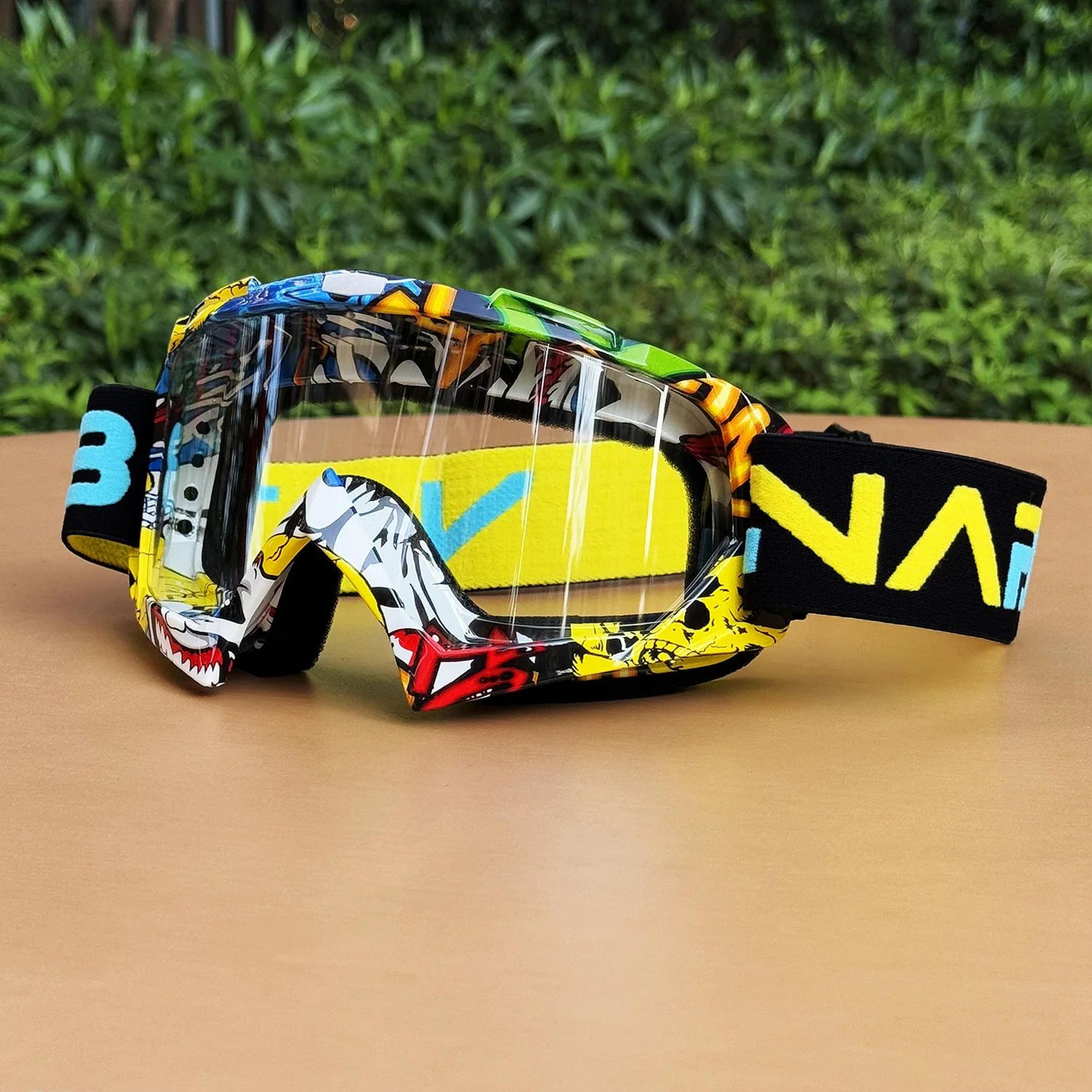 NAFEIB Motocross Goggles UV Protection Motorcycle Glasses For Dirt Bike And Cycling 7