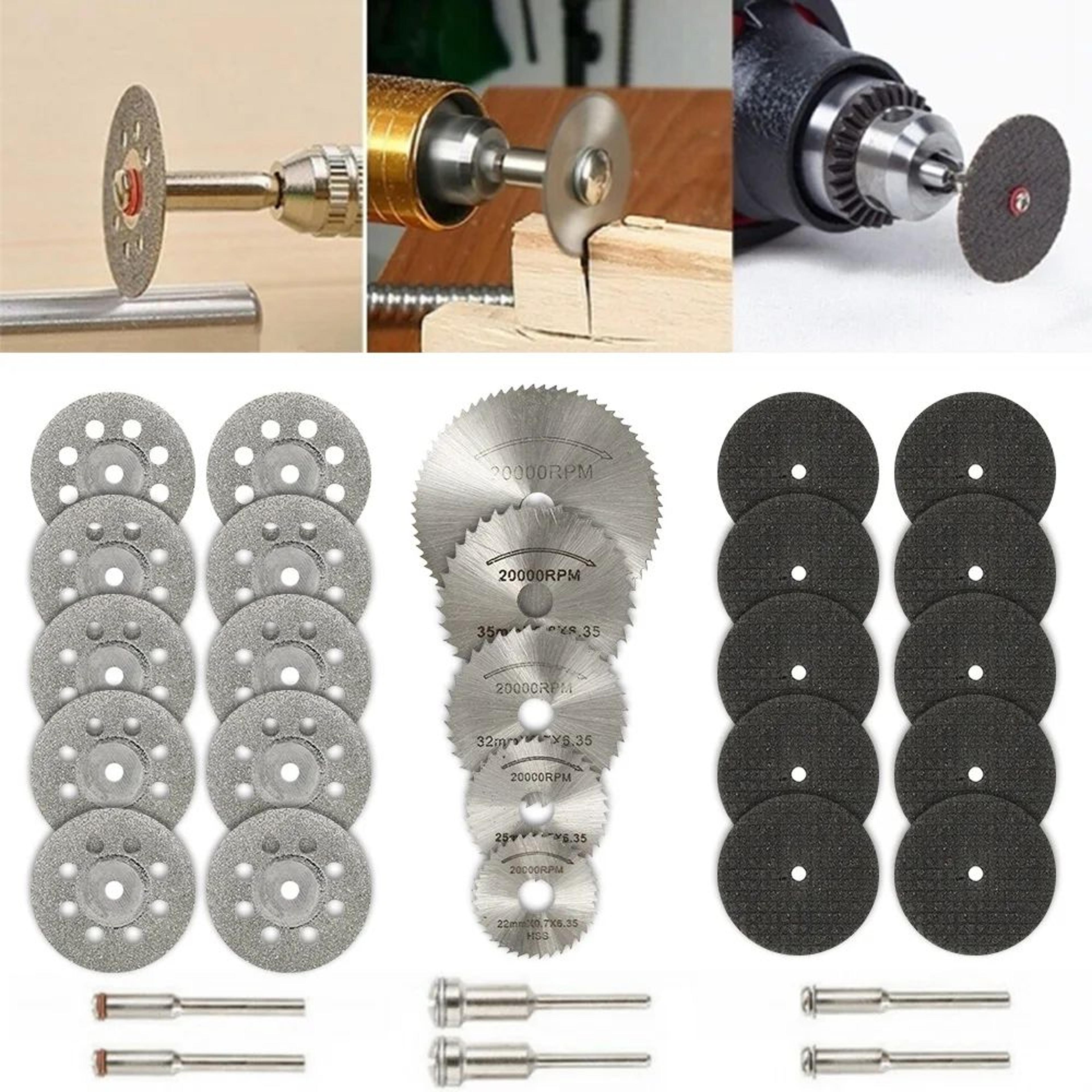 Mini Circular Saw Blade And Cutting Disc Set For Rotary Tool Metal Wood Plastic Grinding Kit 1