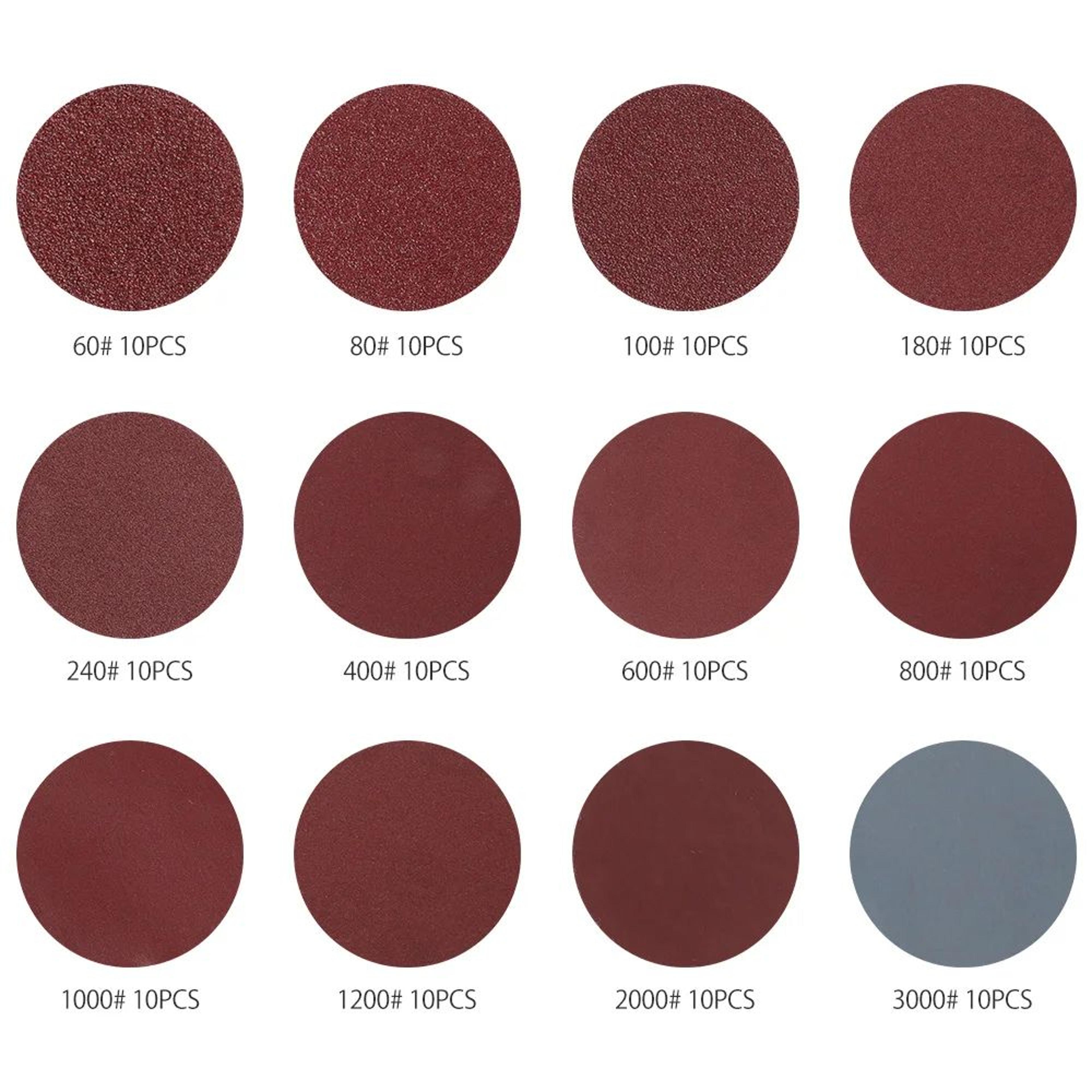 120 Piece 2 Inch Sanding Disc Kit 60 To 3000 Grit For Rotary Tools And Drill Grinders 4