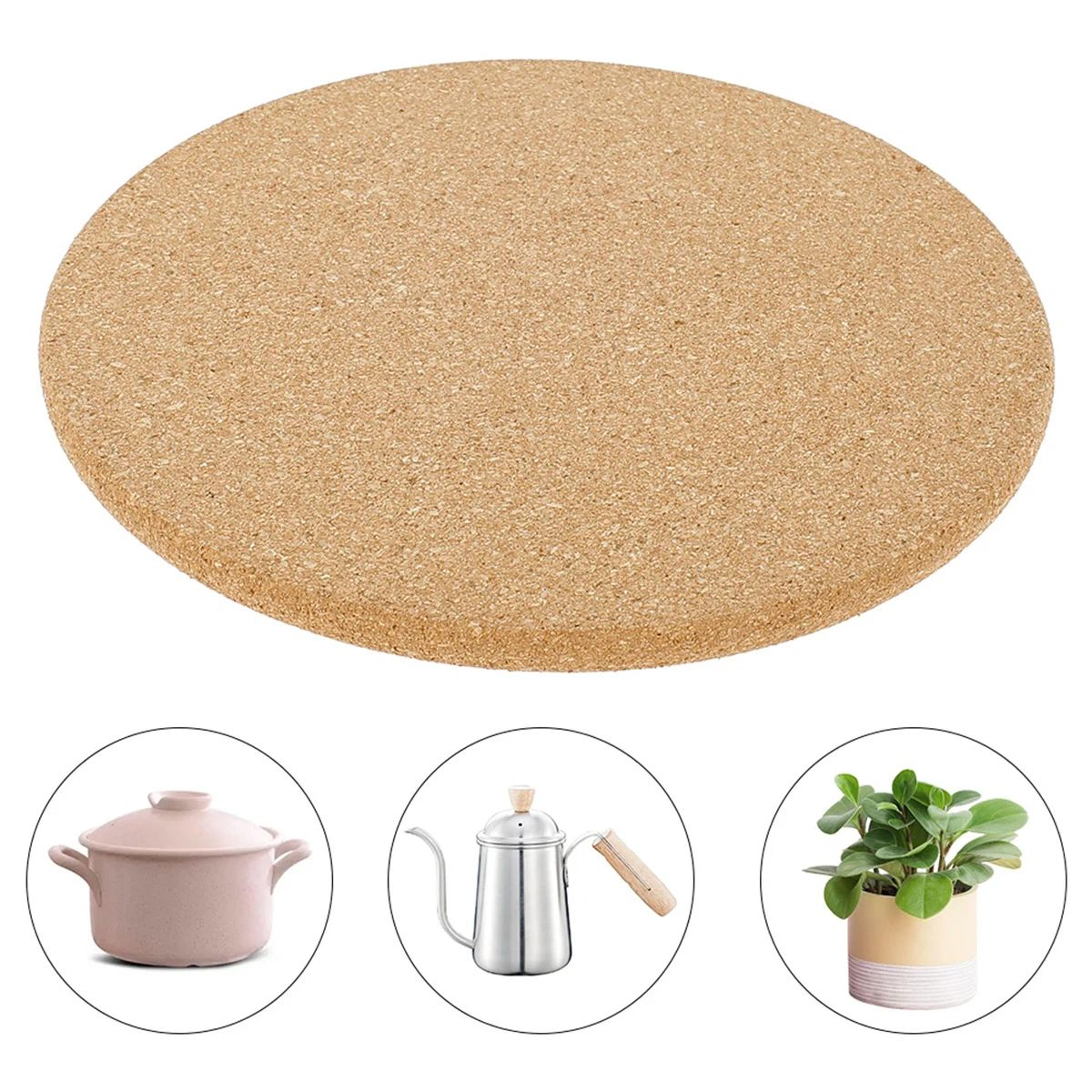 Natural Cork Trivet Heat Resistant Hot Pot Mat Round Cork Coaster For Kitchen And Dining Table 4