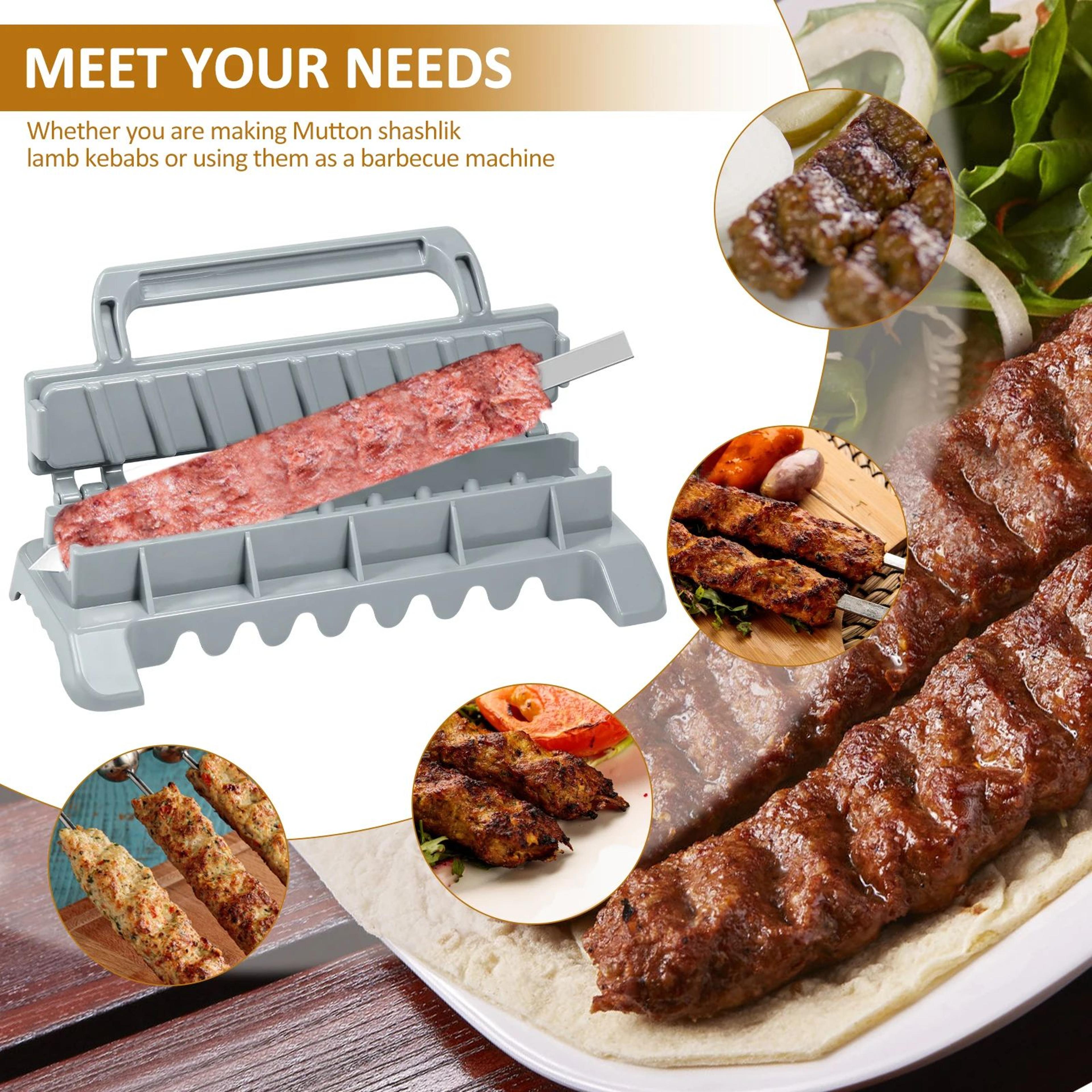 Reusable Kebab Maker Manual Kebab Press BBQ Skewer Maker For Homemade Meat Skewers 3