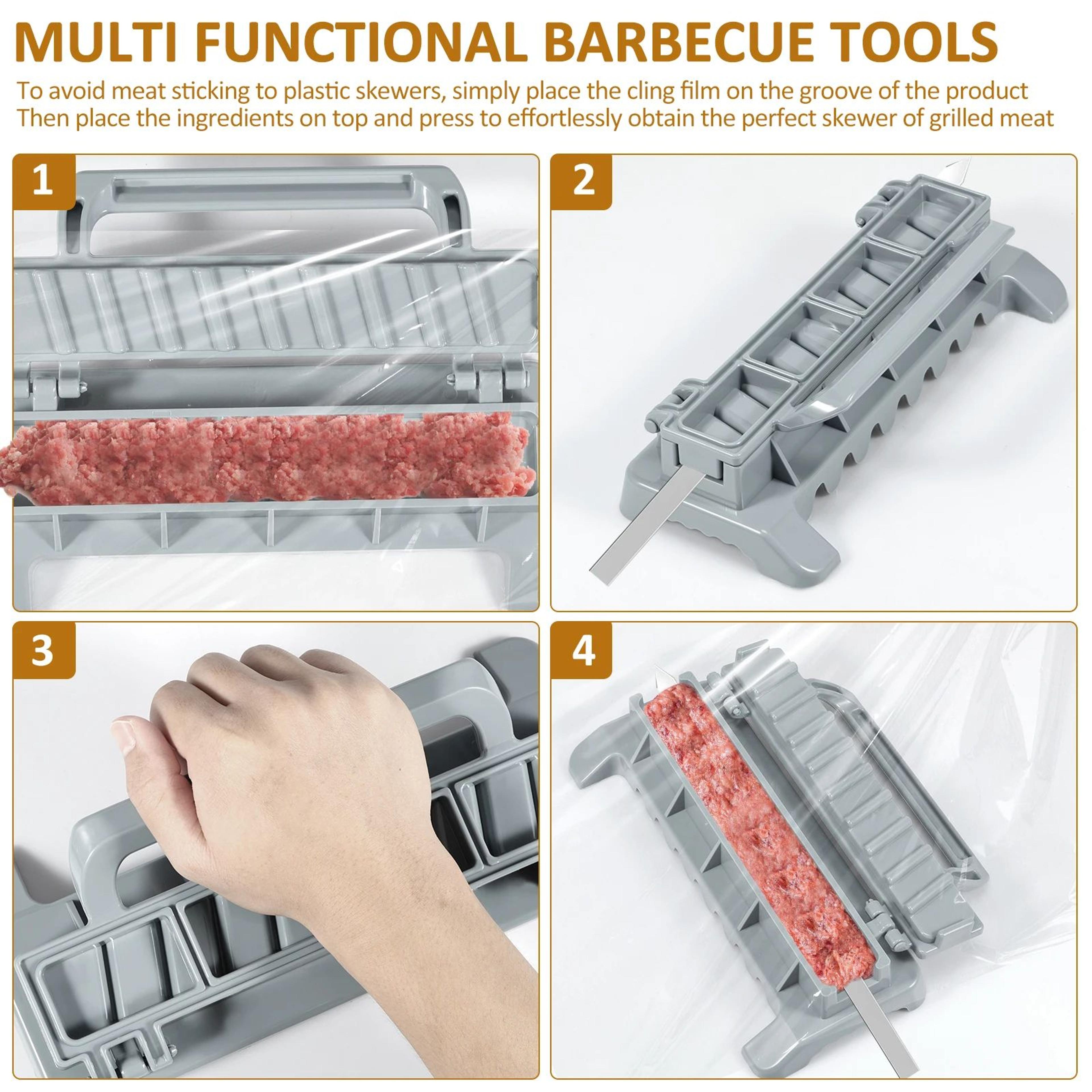 Reusable Kebab Maker Manual Kebab Press BBQ Skewer Maker For Homemade Meat Skewers 4