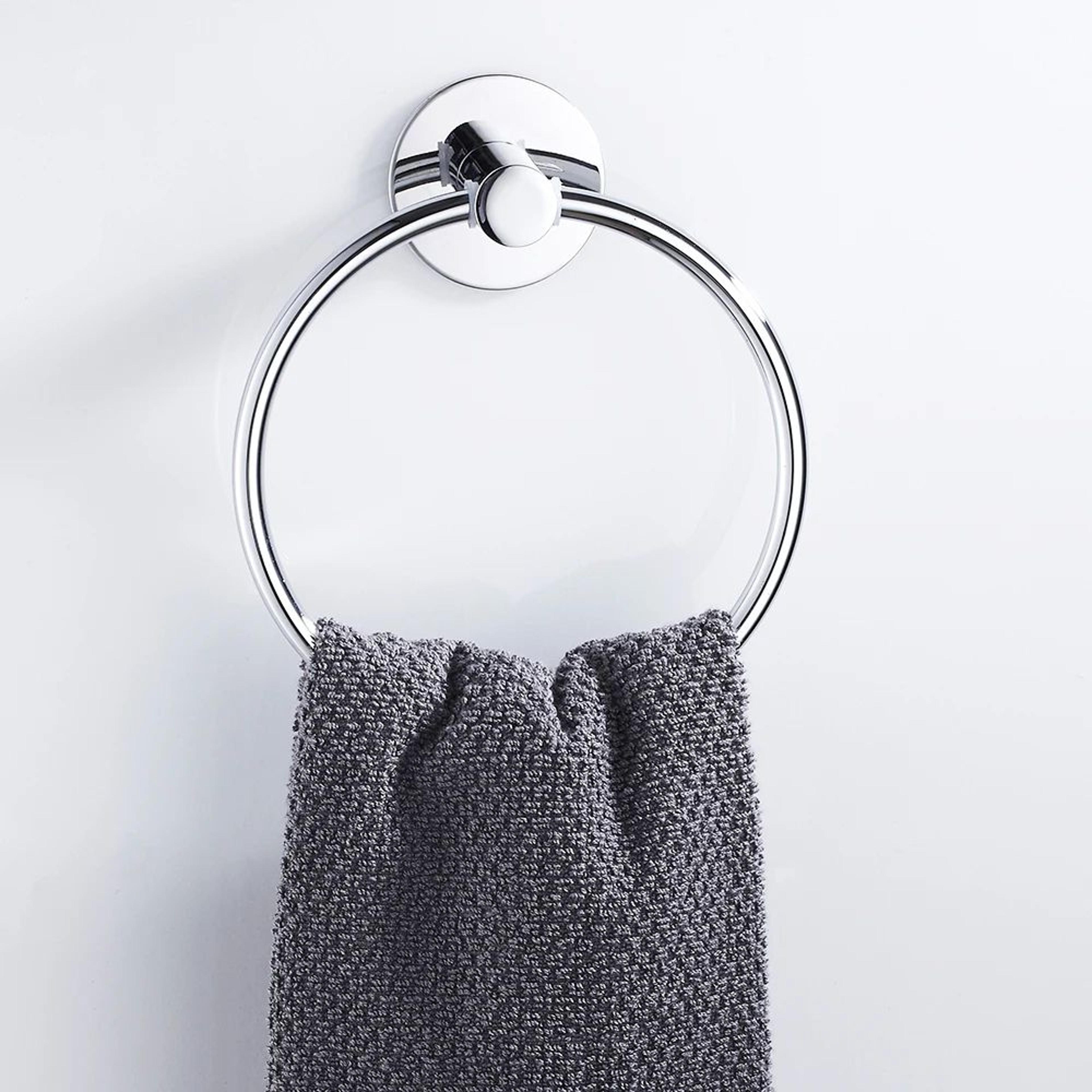 Heavy Duty Stainless Steel Towel Ring Self Adhesive No Drill Hand Towel Holder 2