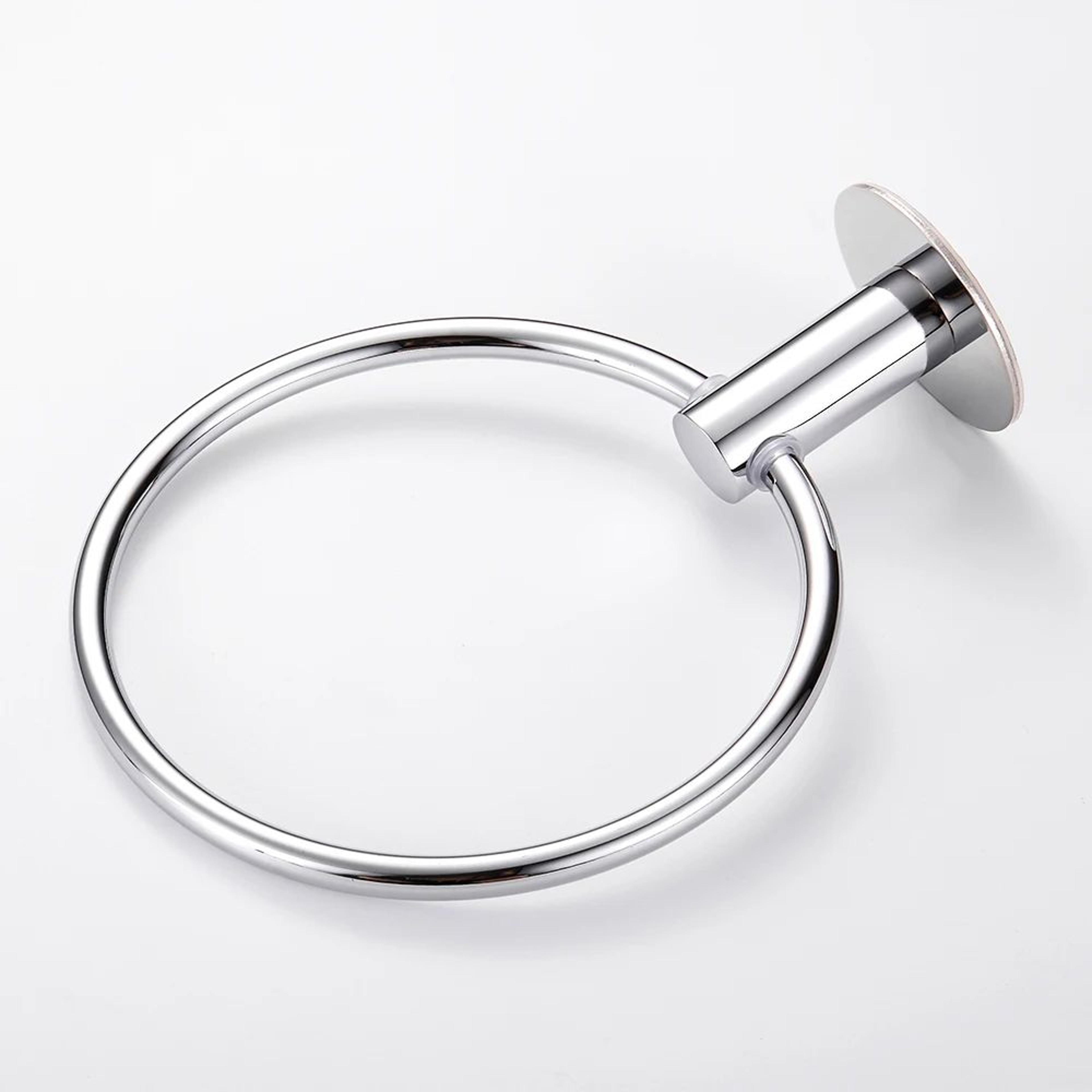 Heavy Duty Stainless Steel Towel Ring Self Adhesive No Drill Hand Towel Holder 5