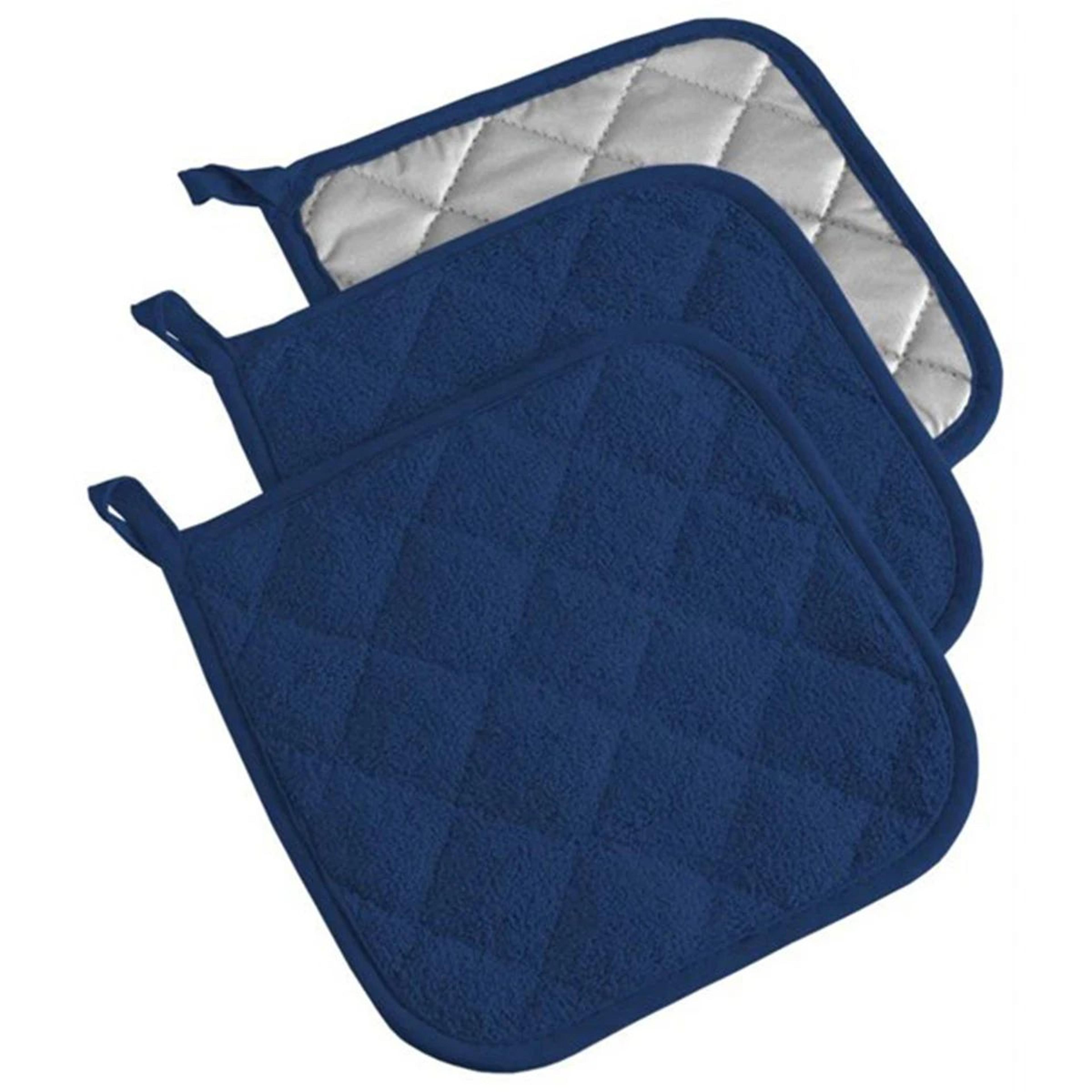3 Piece Heat Resistant Cotton Pot Holders Set Non Slip Hot Pads For Kitchen And Dining Table 5
