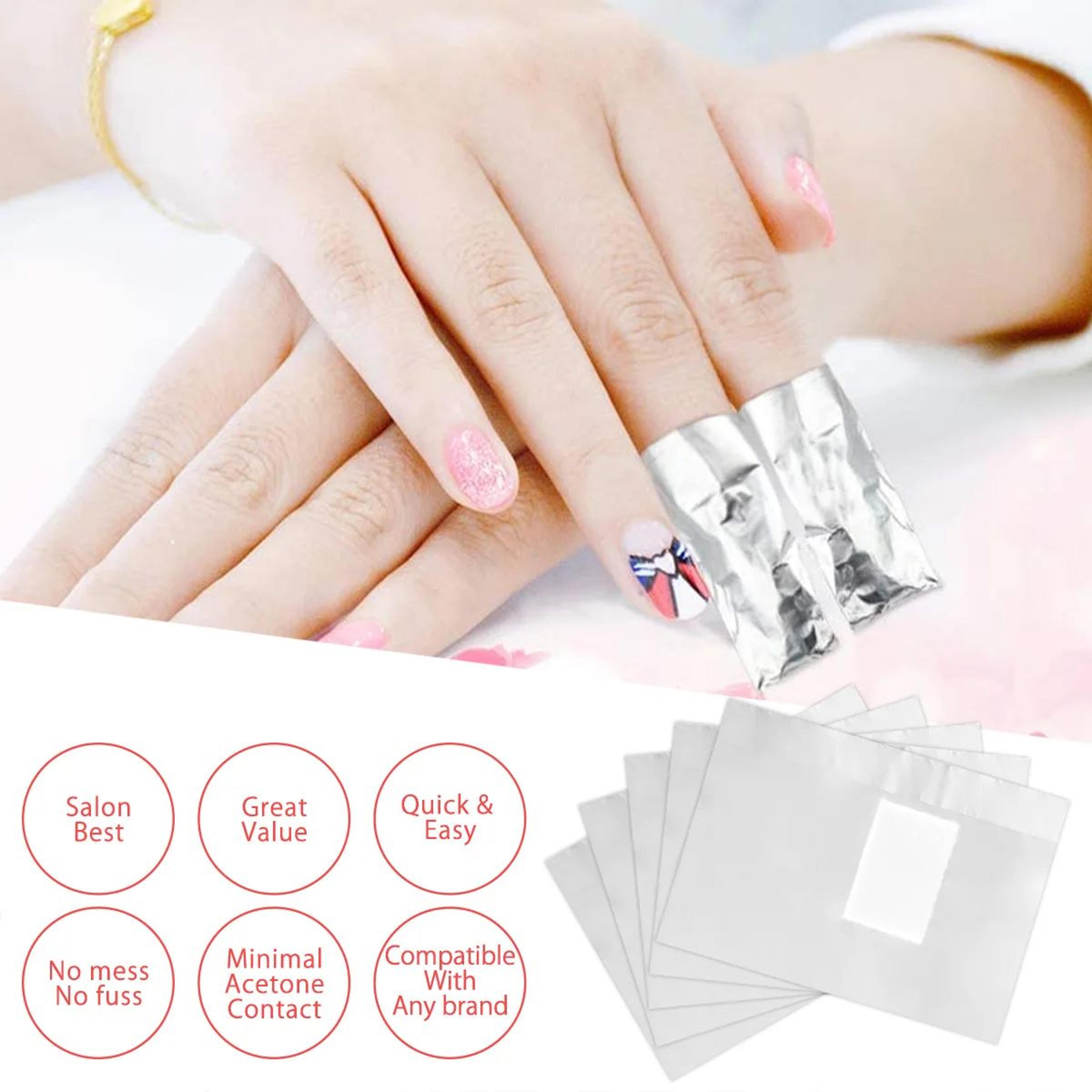 Professional Nail Foil Wraps For Gel Polish Removal With Cotton Pads 500 Or 1000 Piece Pack 4