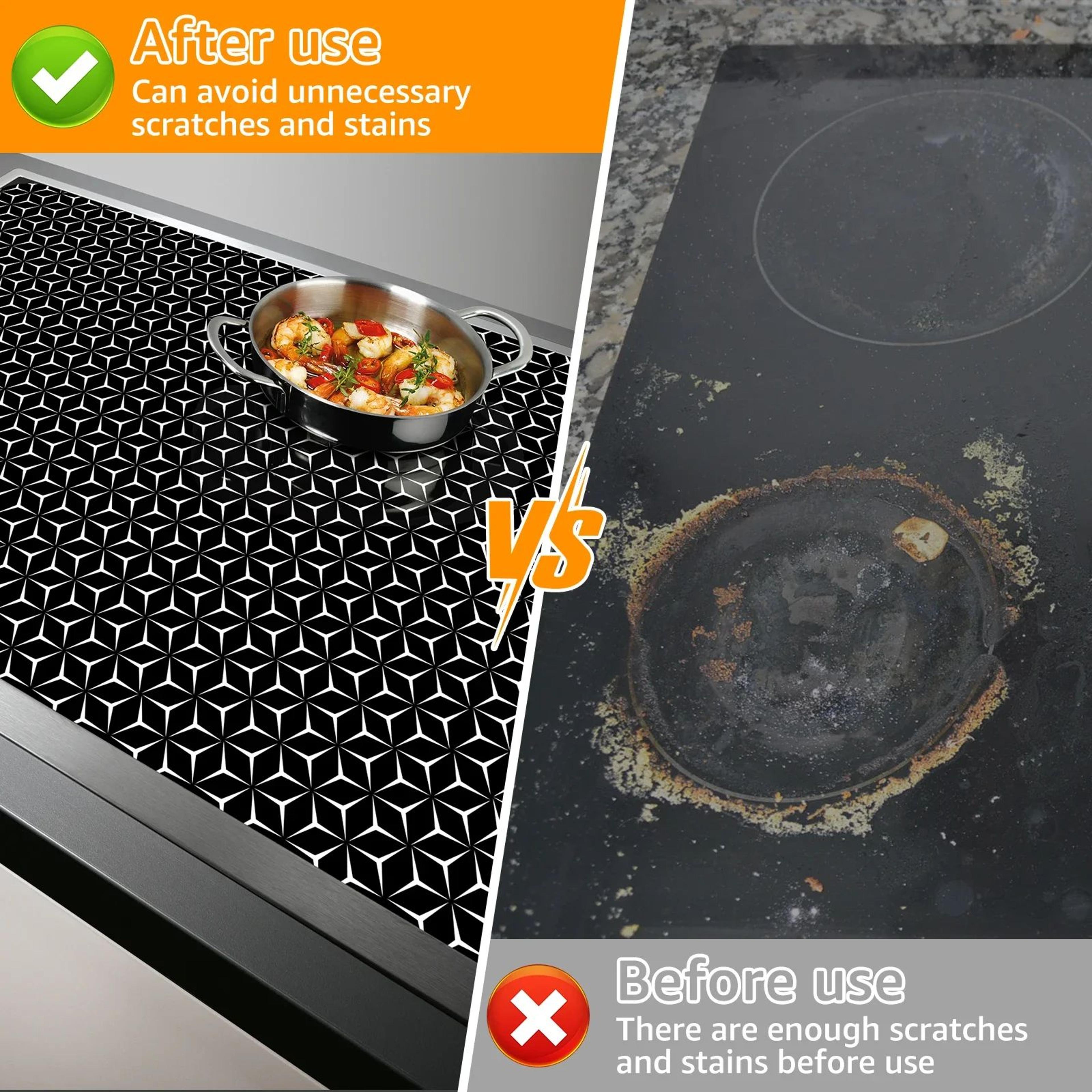Premium Induction Cooktop Protector Mat Non Slip Silicone Induction Mat Heat Resistant Stove Cover  3