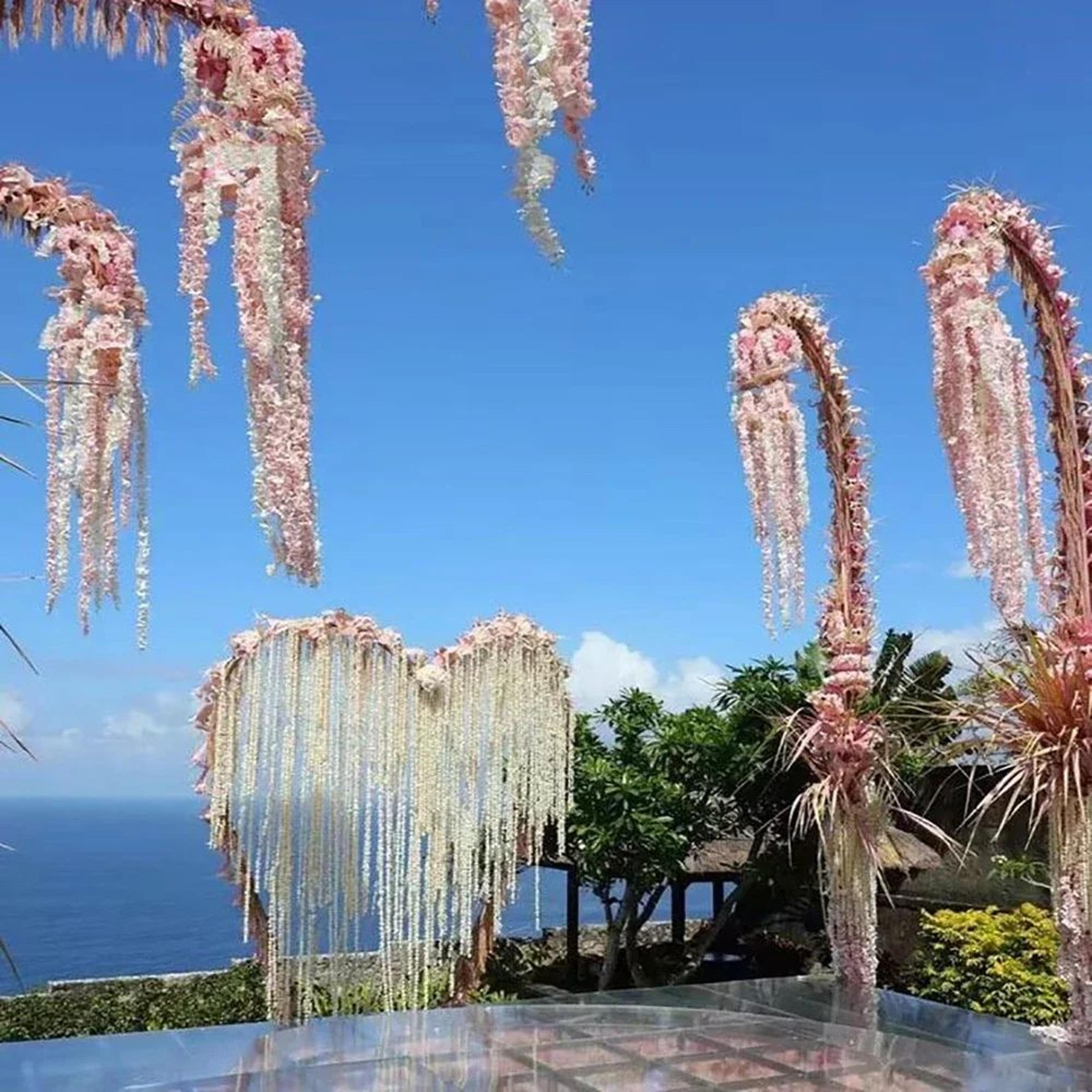 Artificial Wisteria Garland Silk Hanging Fake Wisteria Vines For Home Wedding And Garden Decor 1