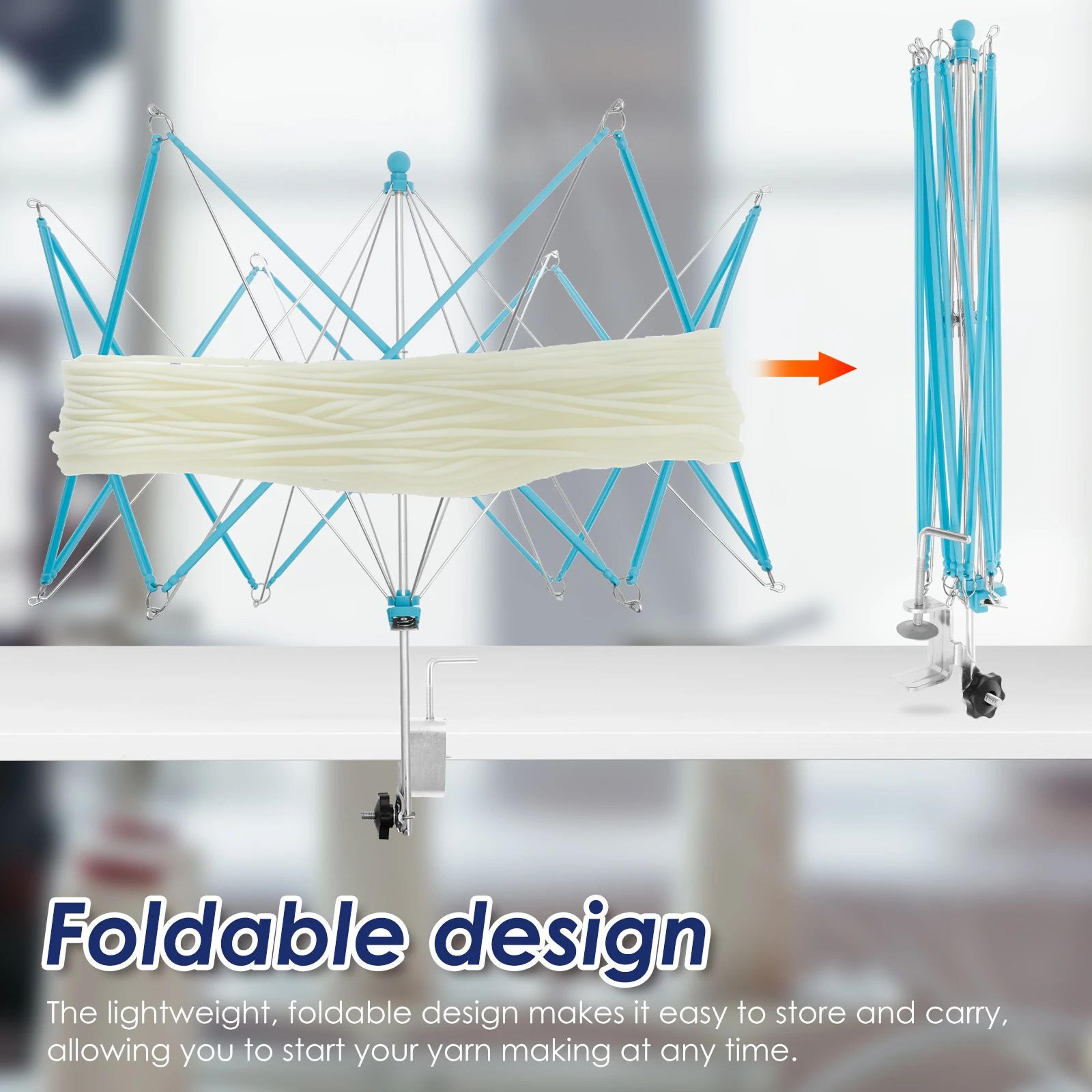 Portable Umbrella Yarn Swift With Table Clamp For Yarn Winder And Crochet Tools 1