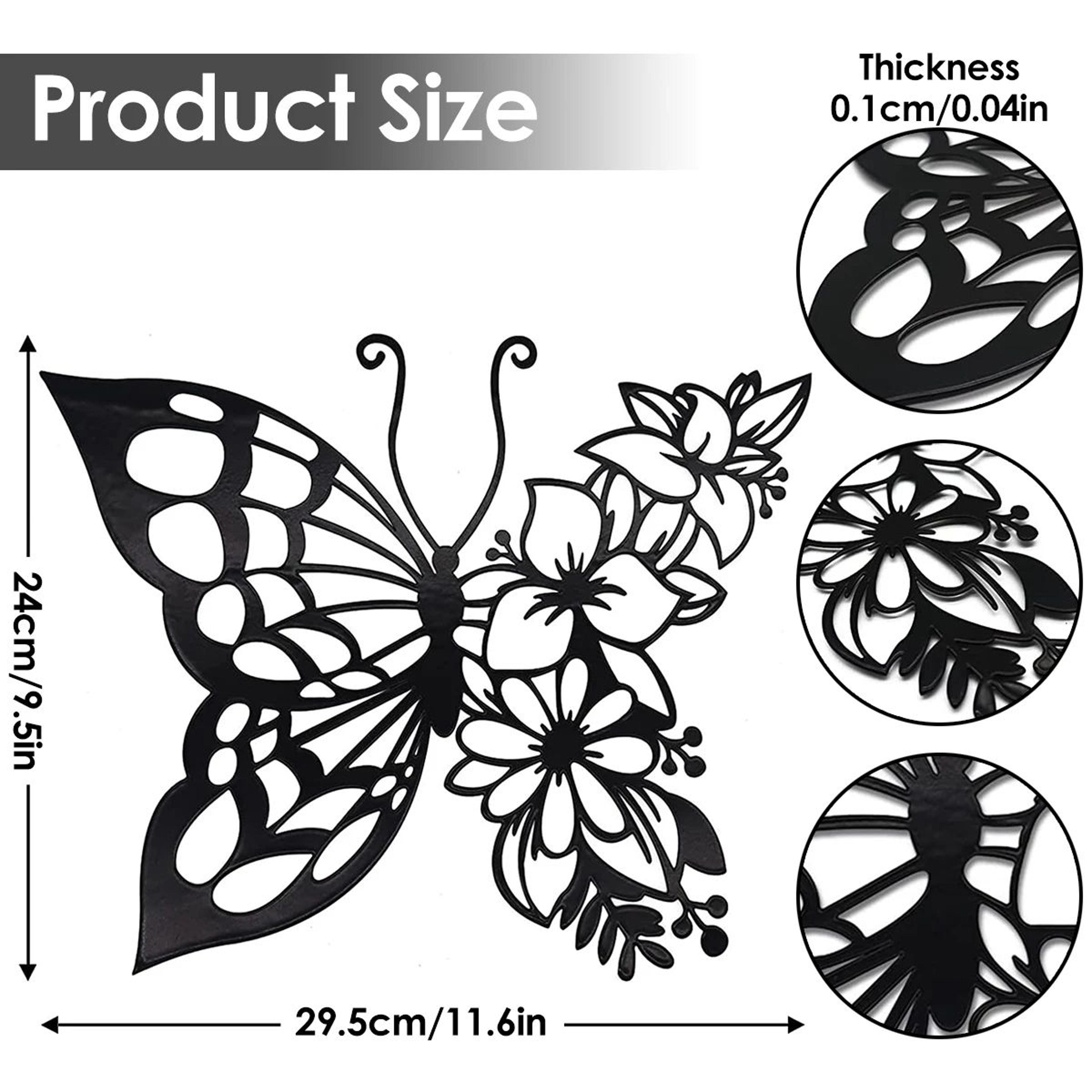 Elegant Metal Butterfly Wall Decor Modern Butterfly Wall Art For Bedroom Living Room And Home 1
