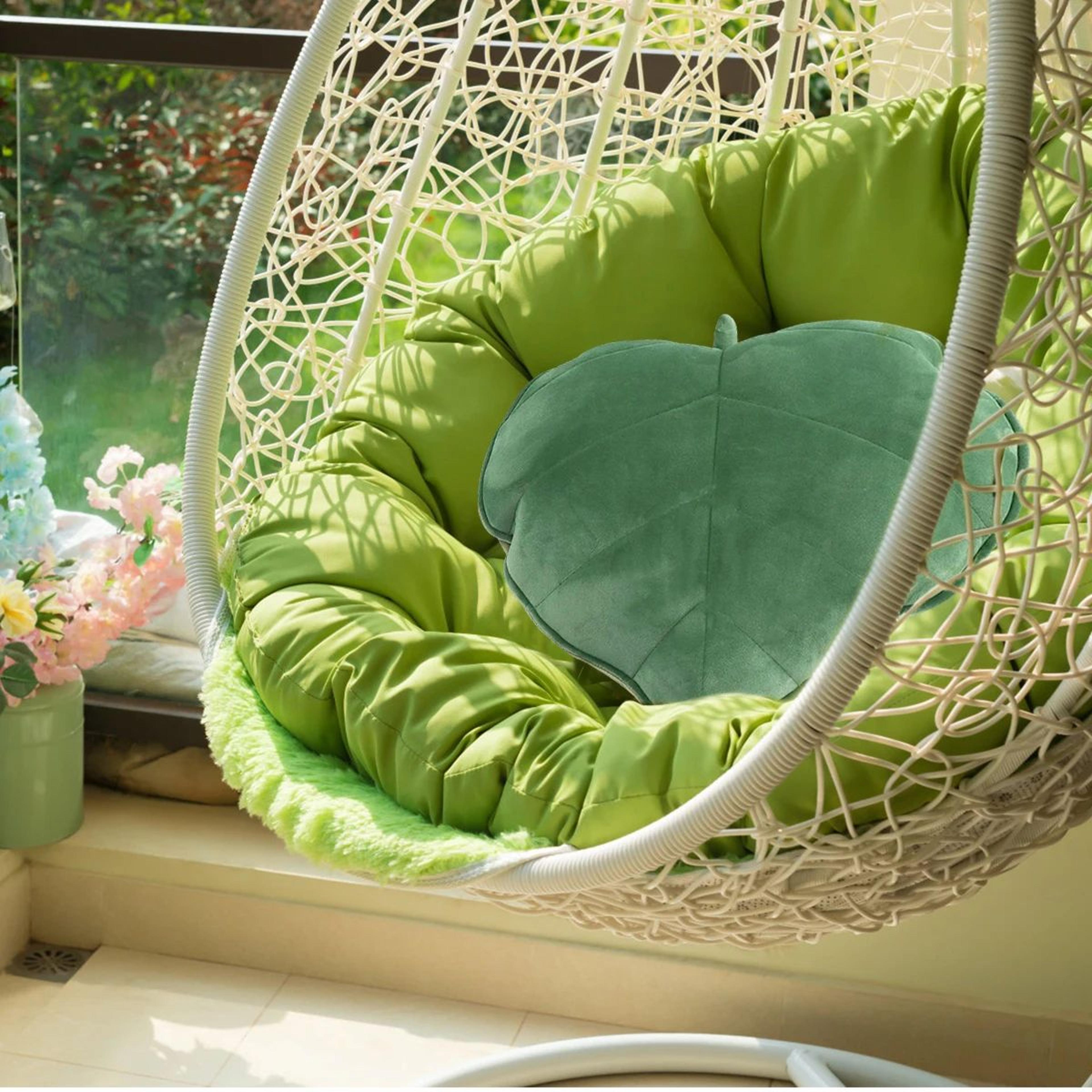 Leaf Throw Pillow Plush Decorative Plant Cushion Soft Leaf Shaped Pillow For Sofa Bed Reading Nook 2