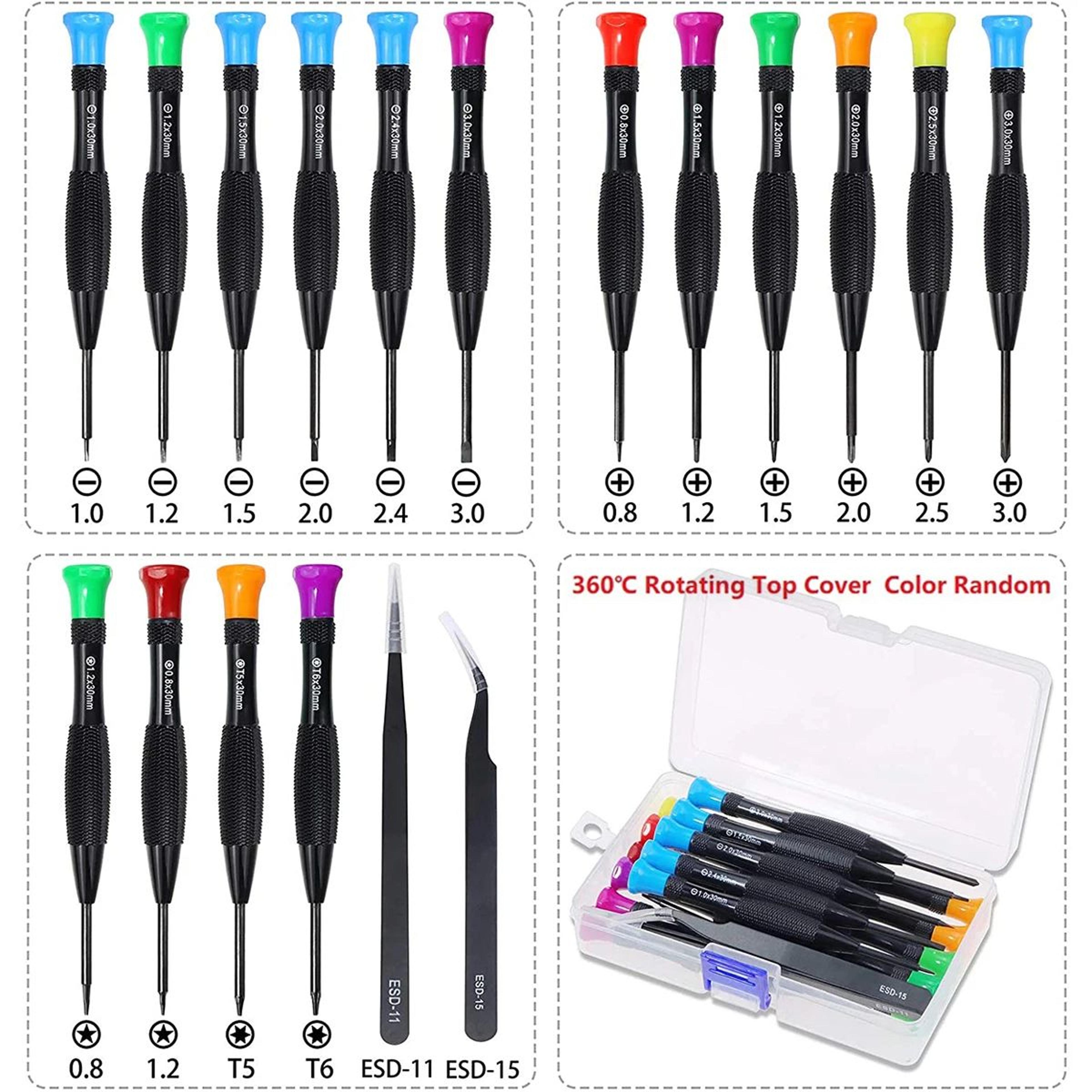 Magnetic Precision Screwdriver Set Mini Repair Tool Kit For Phone Watch Eyeglasses Electronics 6