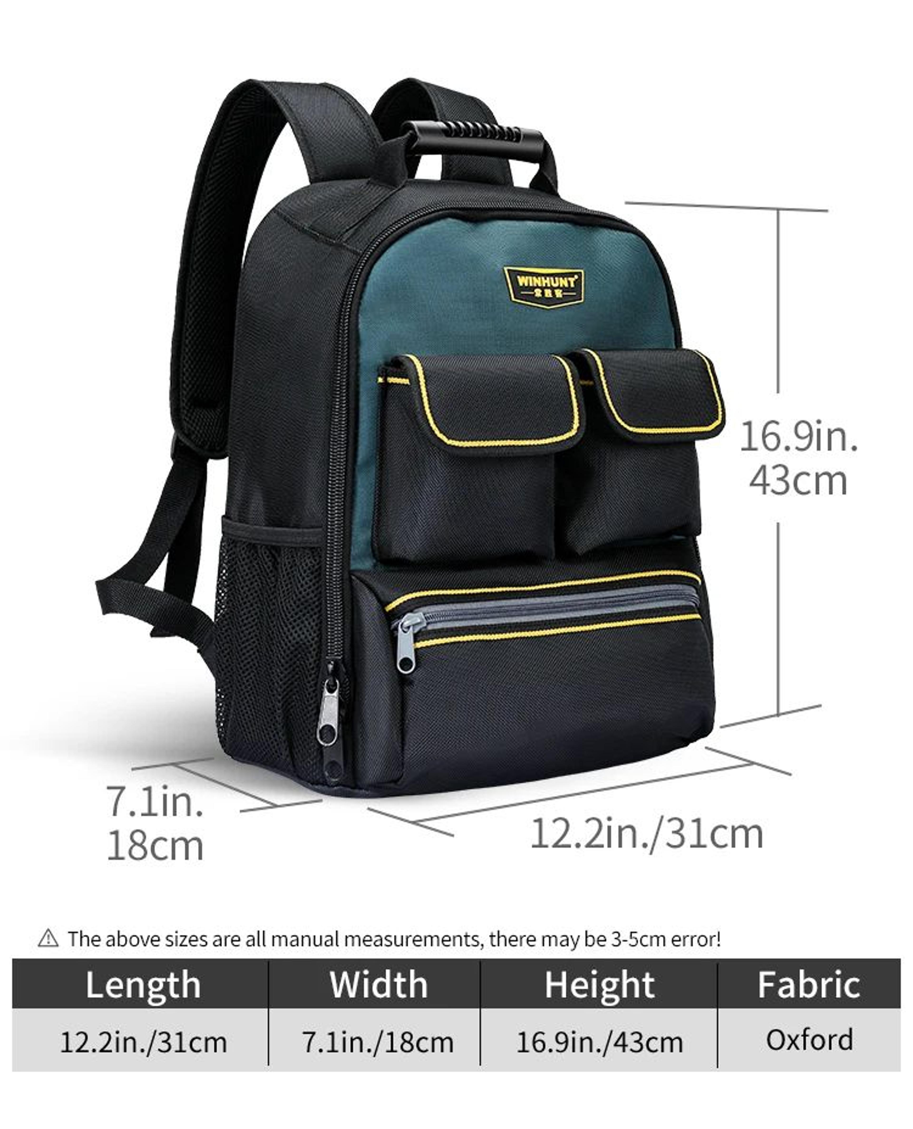 Heavy Duty Tool Backpack With Shoulder Strap And Multi Tool Organizer 1